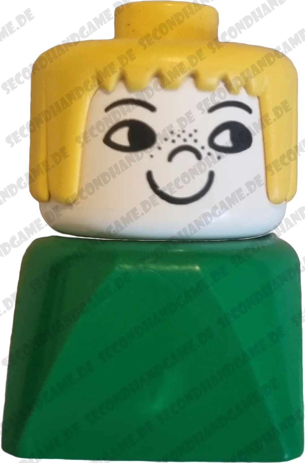 Lego Duplo ältere Figur Frau Mädchen mit grünem Kleid