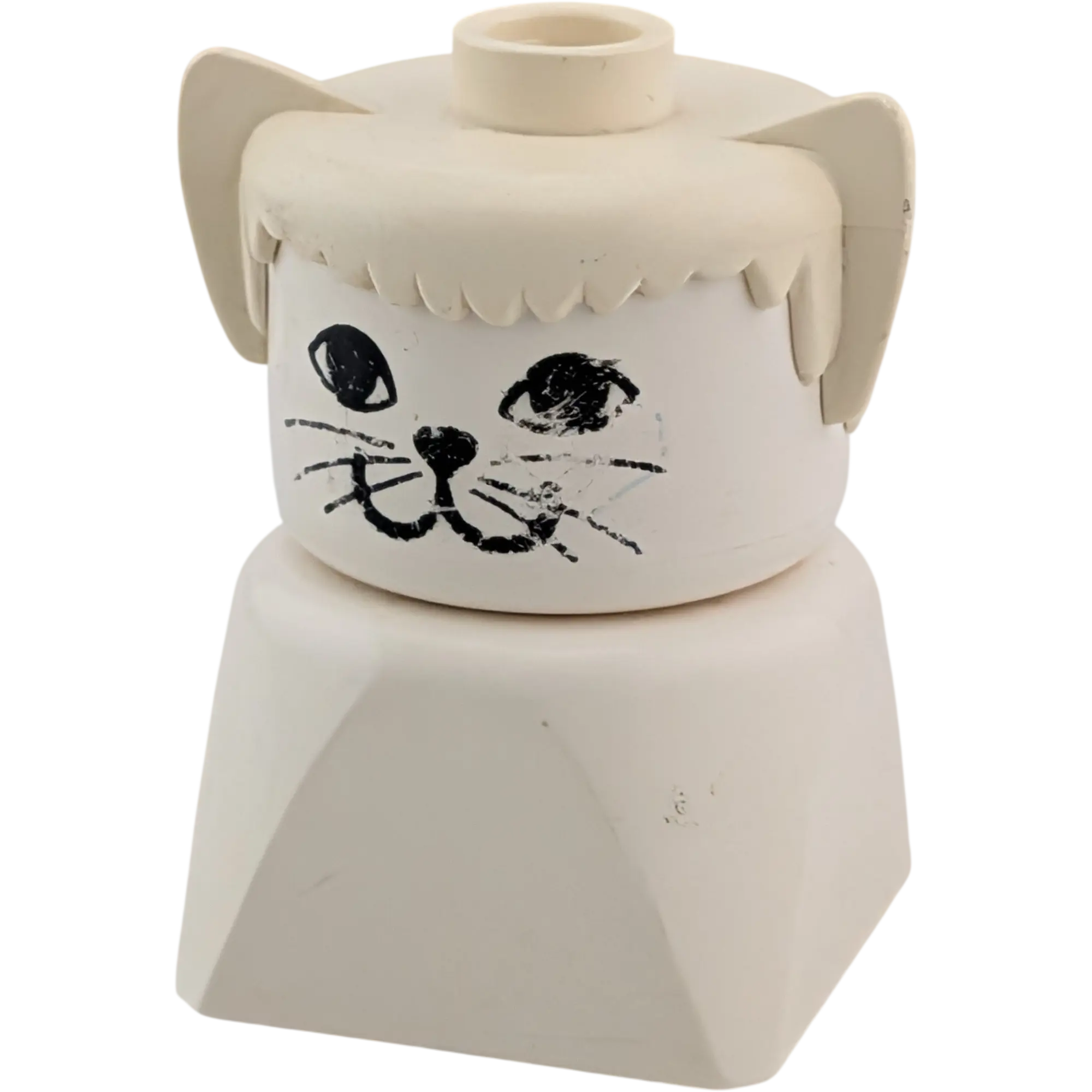 Lego Duplo Katze Weiß mit drehbarem Kopf