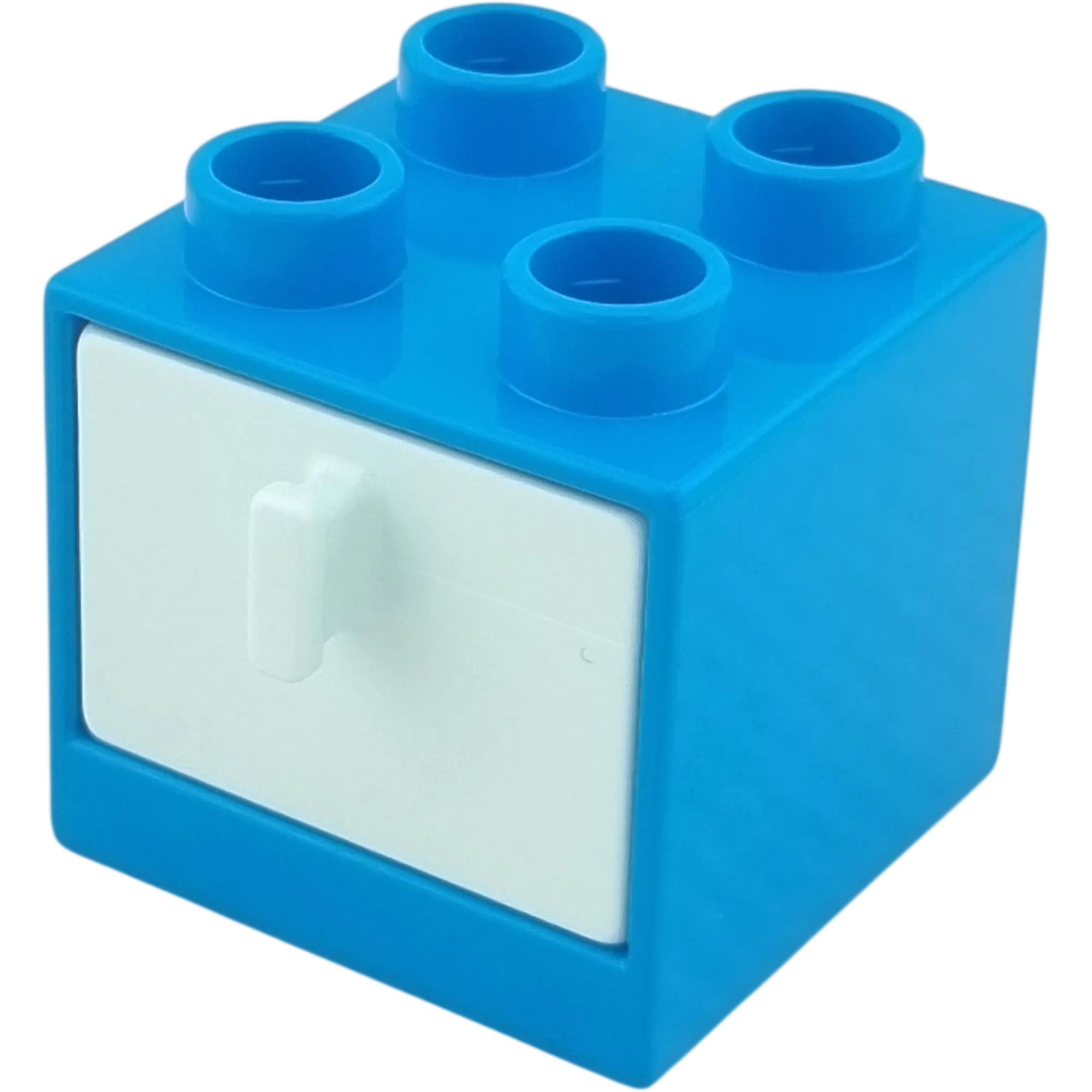 Lego Duplo 4890 Regal Schrank Mittelblau mit mintfarbener Schublade