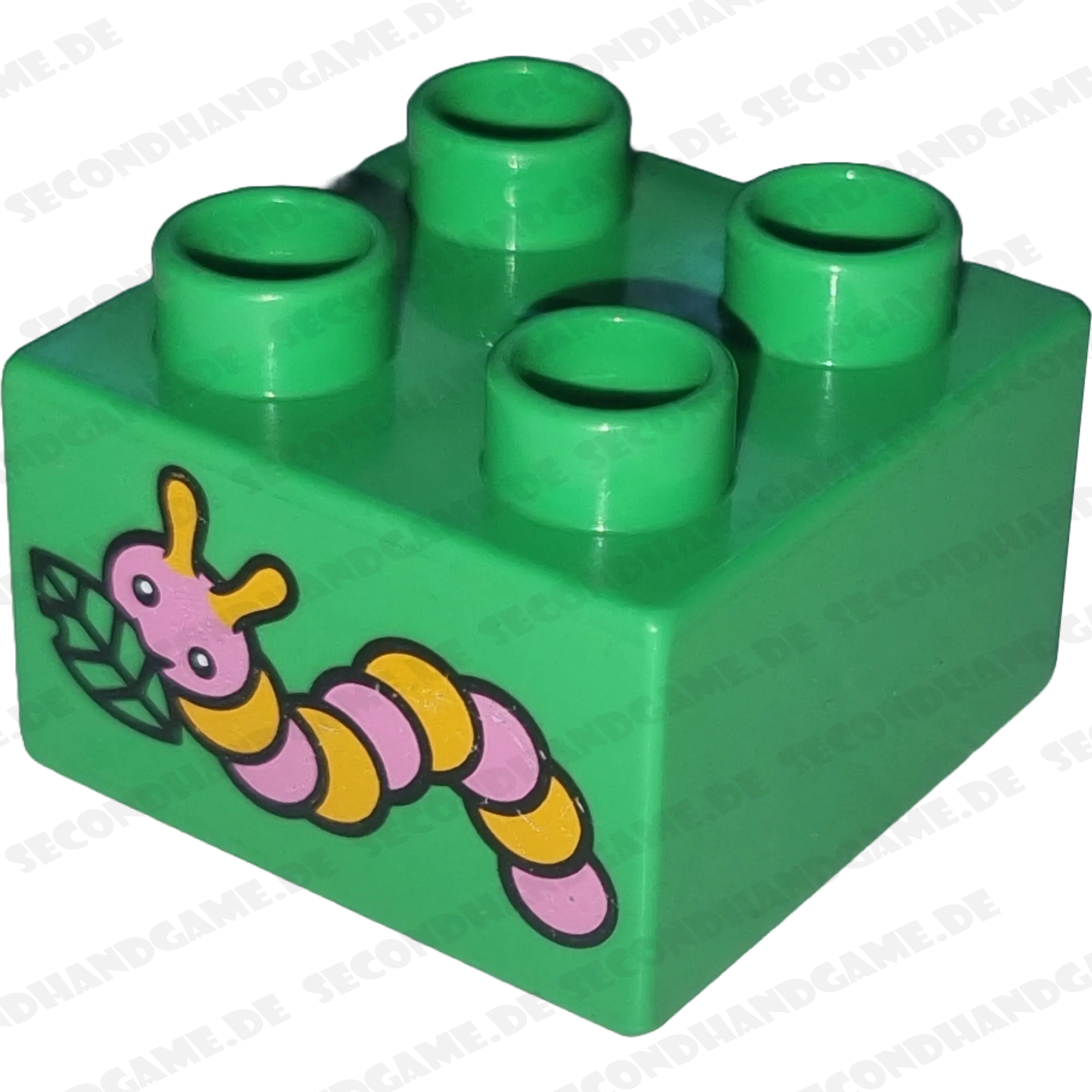 Lego Duplo 2x2 Stein Mittelgrün Raupe Wurm 3437 Tier