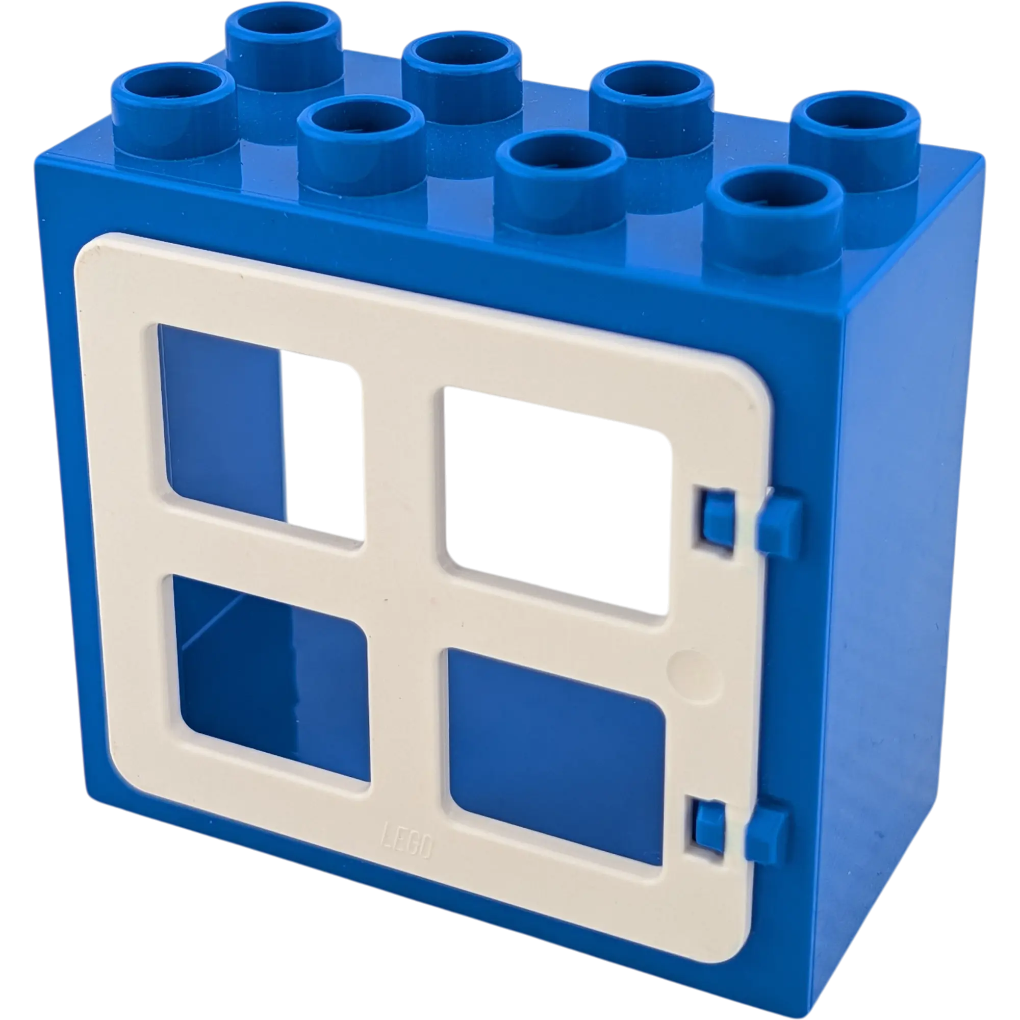 Lego Duplo 61649 Fensterrahmen Dunkelblau mit vier kleinen Fenster Weiß 2x4