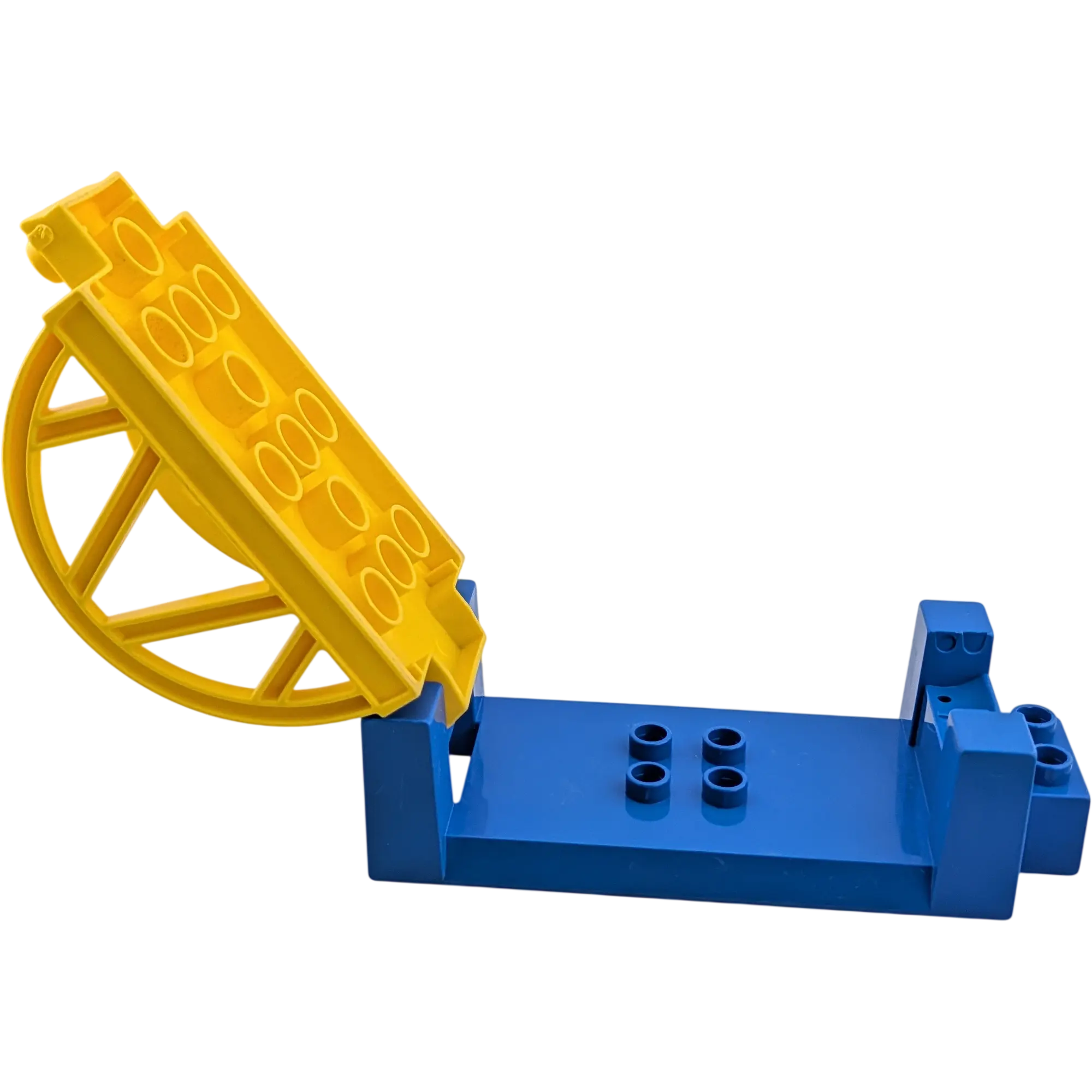 Lego Duplo Klappbrücke Blau Gelb mit Bogengeländer Zugbrücke