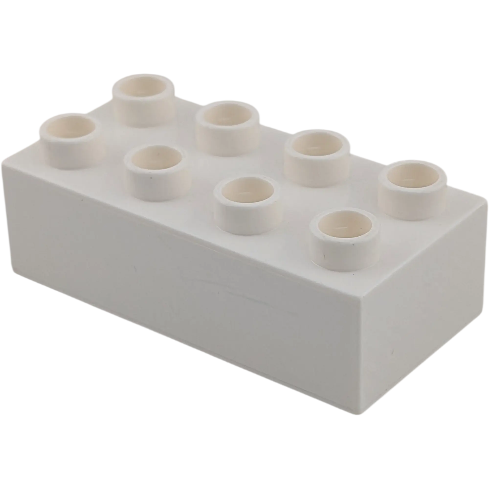 Lego Duplo 2x4 Stein 3011 Weiß bedruckt mit Burger Fisch und Tasse Kaffee Imbiss