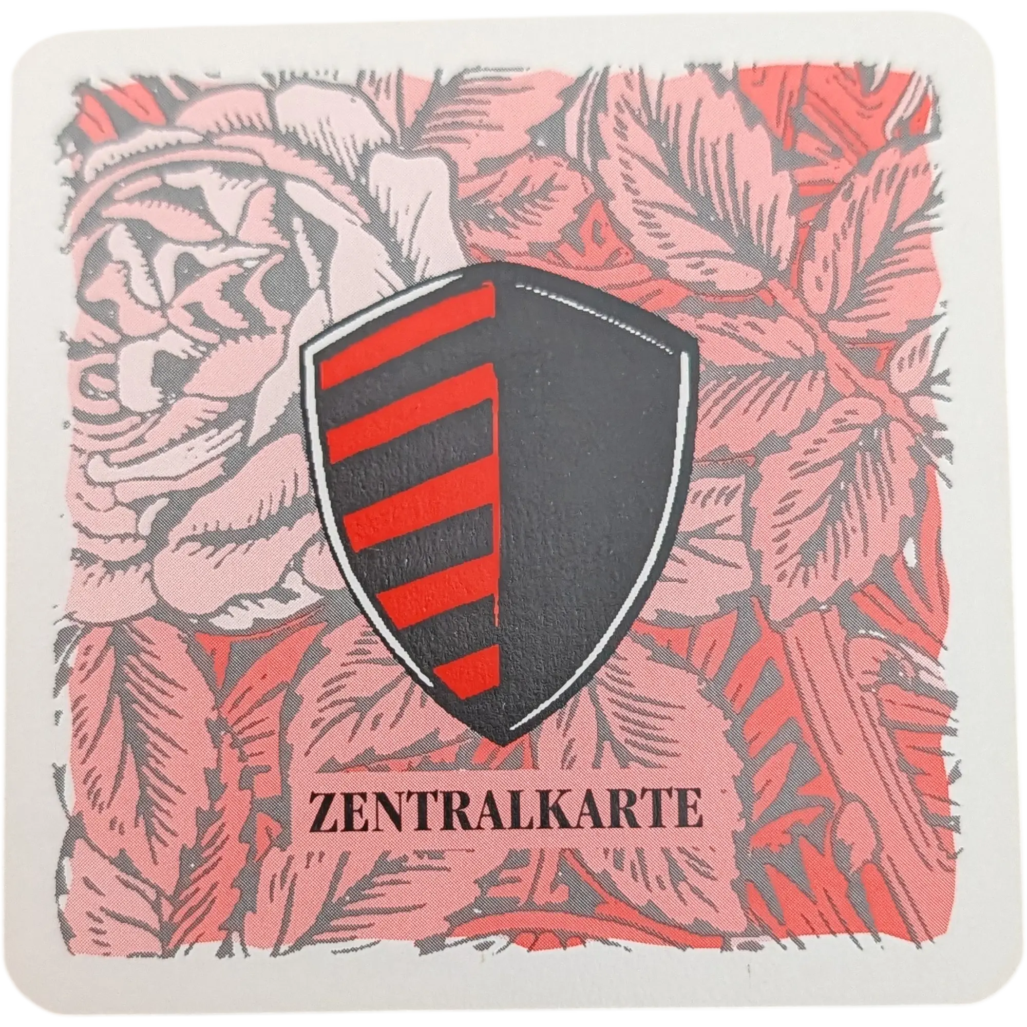Kosmos Die Siedler von Catan das Kartenspiel Ersatzteil Zentralkarte Wappen Rot-Schwarz Häuser, Ansicht 2