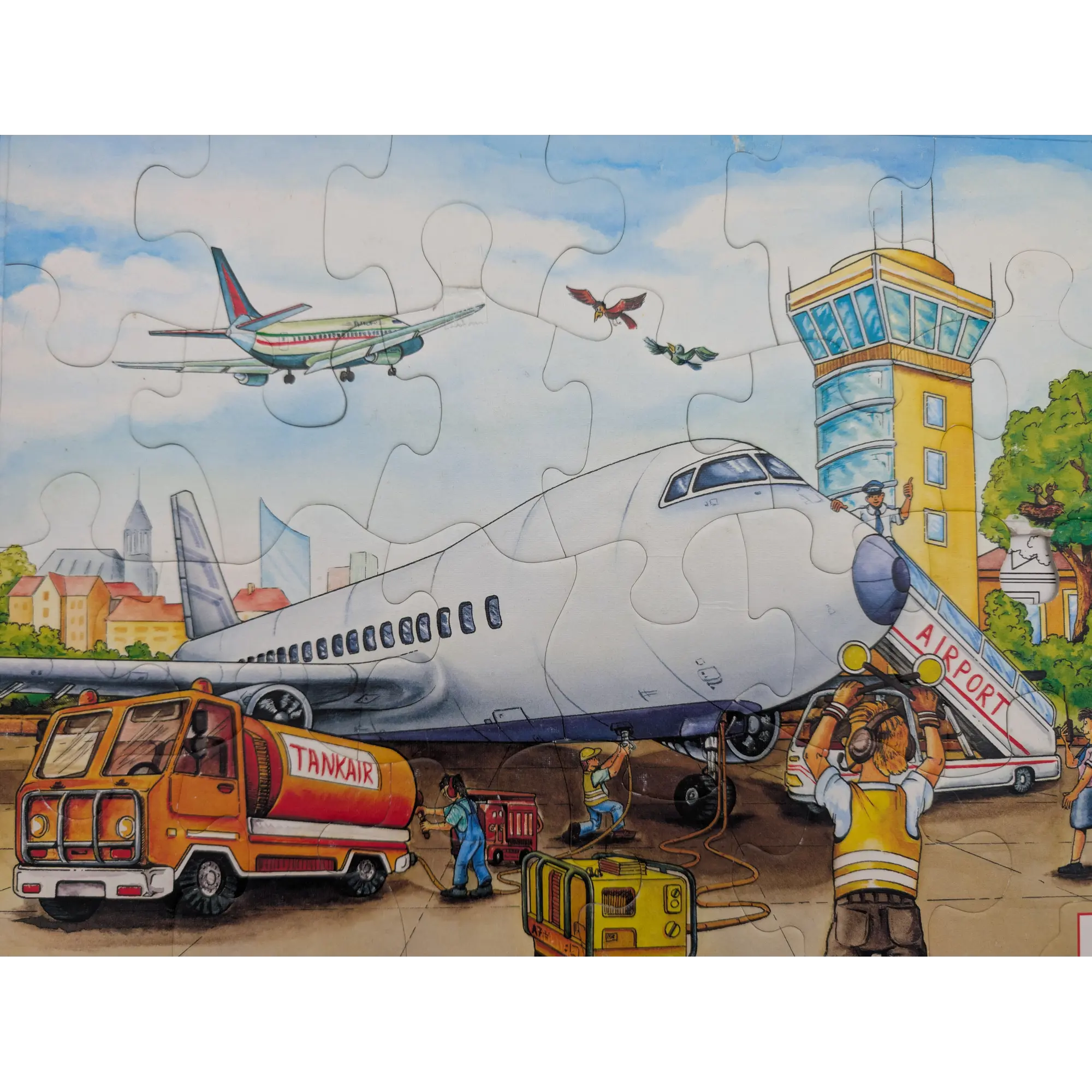 Blatz Rahmenpuzzle Flugzeug am Flughafen 24 Teile 55738, Ansicht 2