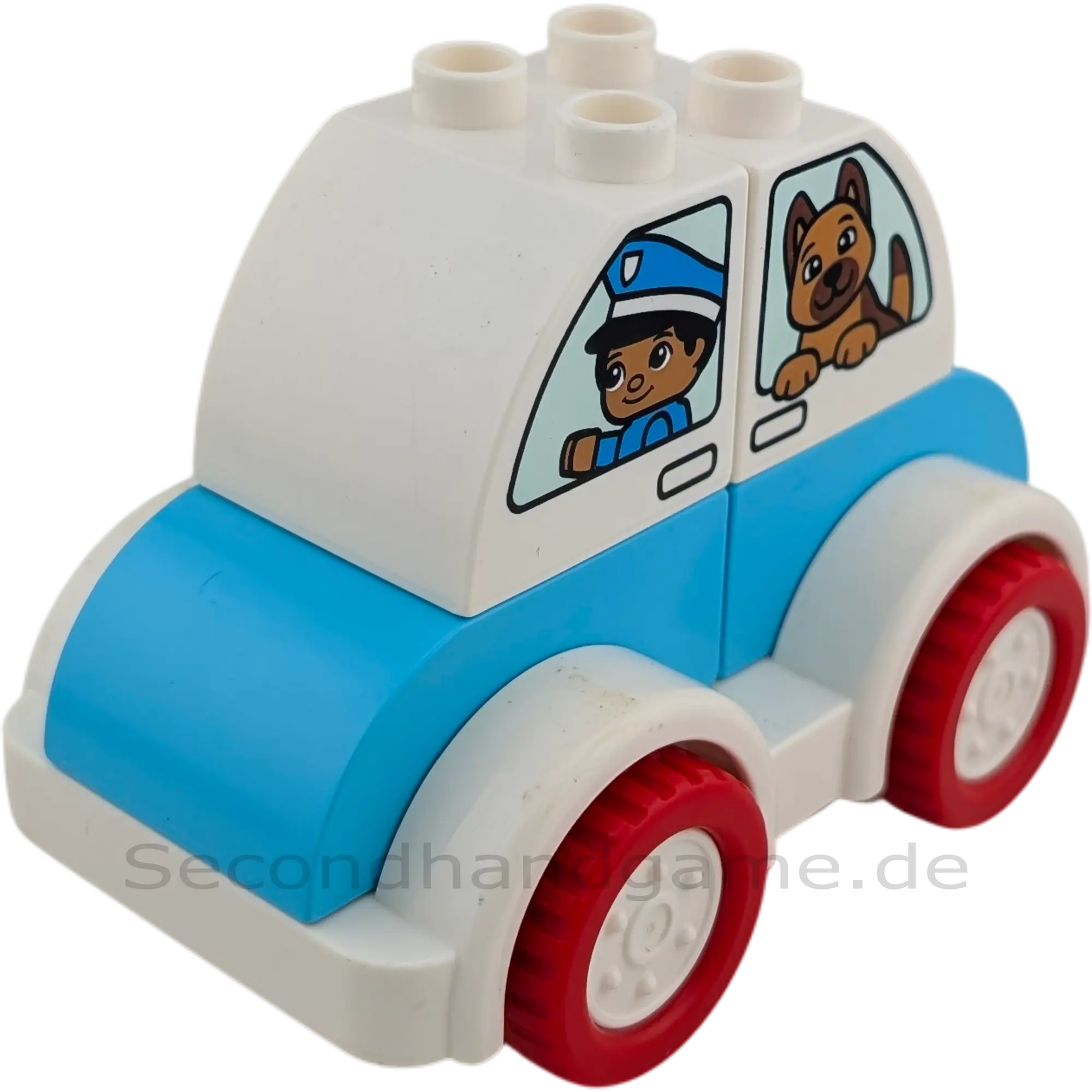 Lego Duplo Polizeiauto mit Gefangenem und Polizeihund