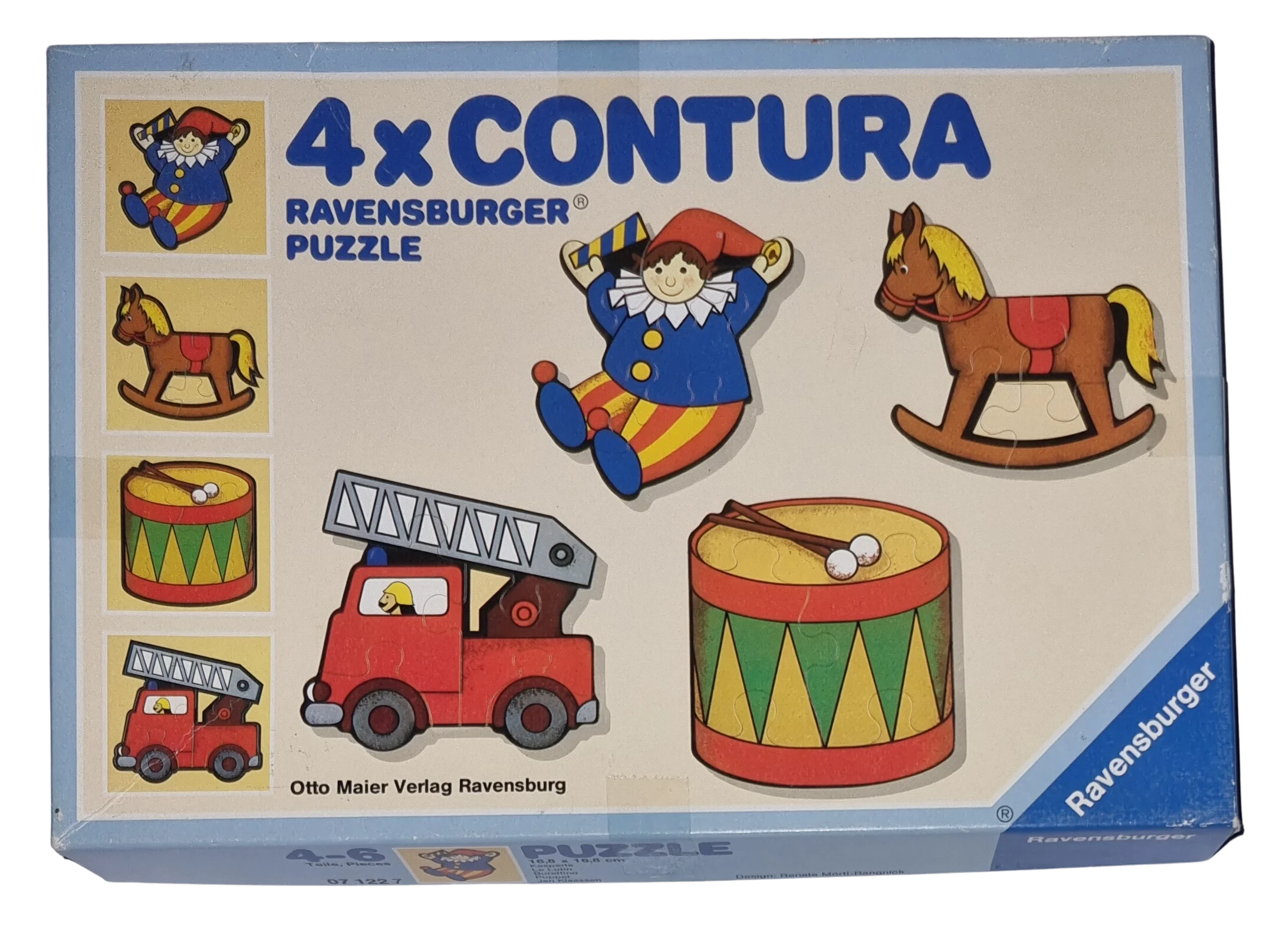 Ravensburger Puzzle 4x Contura 4-6 Teile 071227 Kasperle