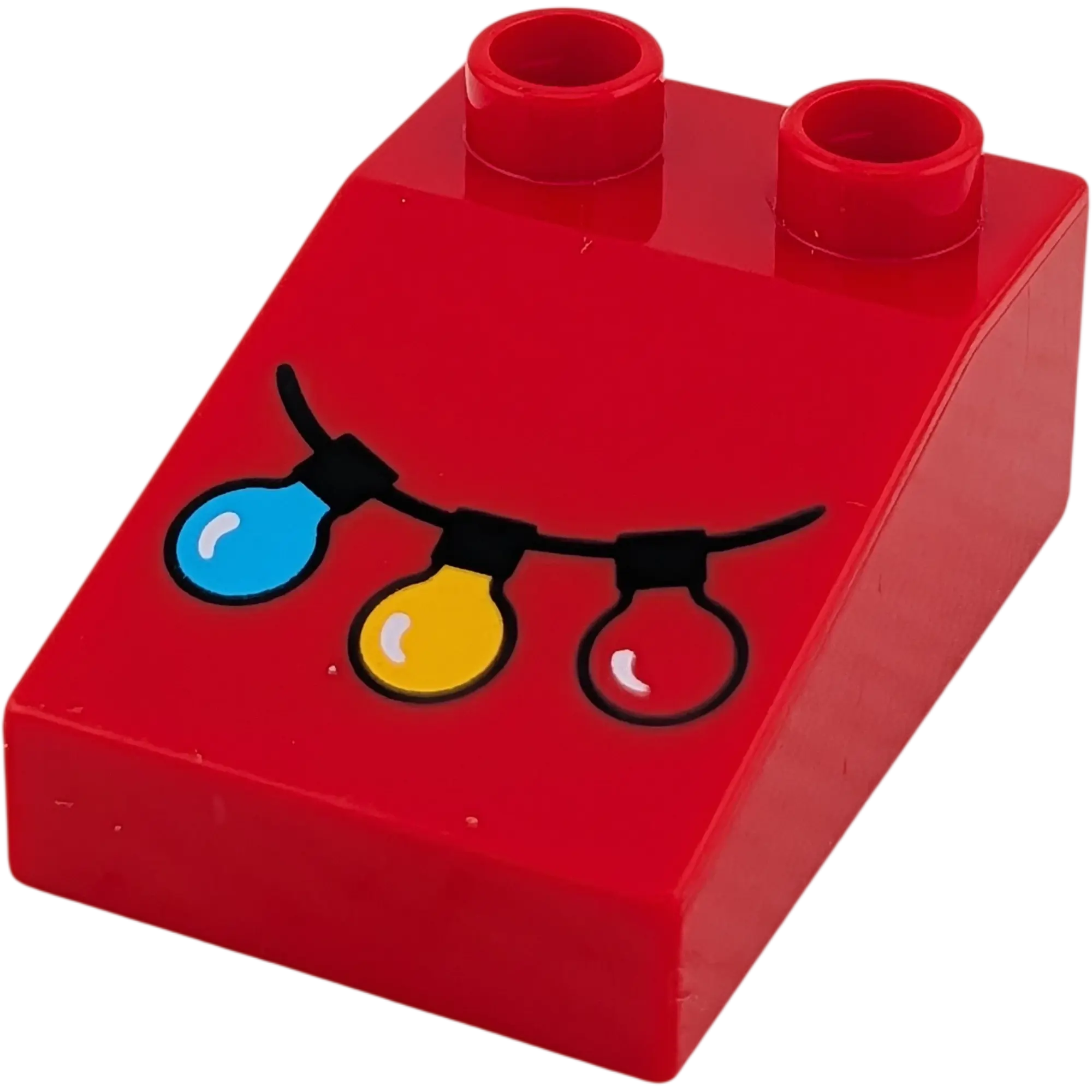 Lego Duplo 35114 Schrägstein Dachstein 3x2 Rot mit Lampion Lichterkette