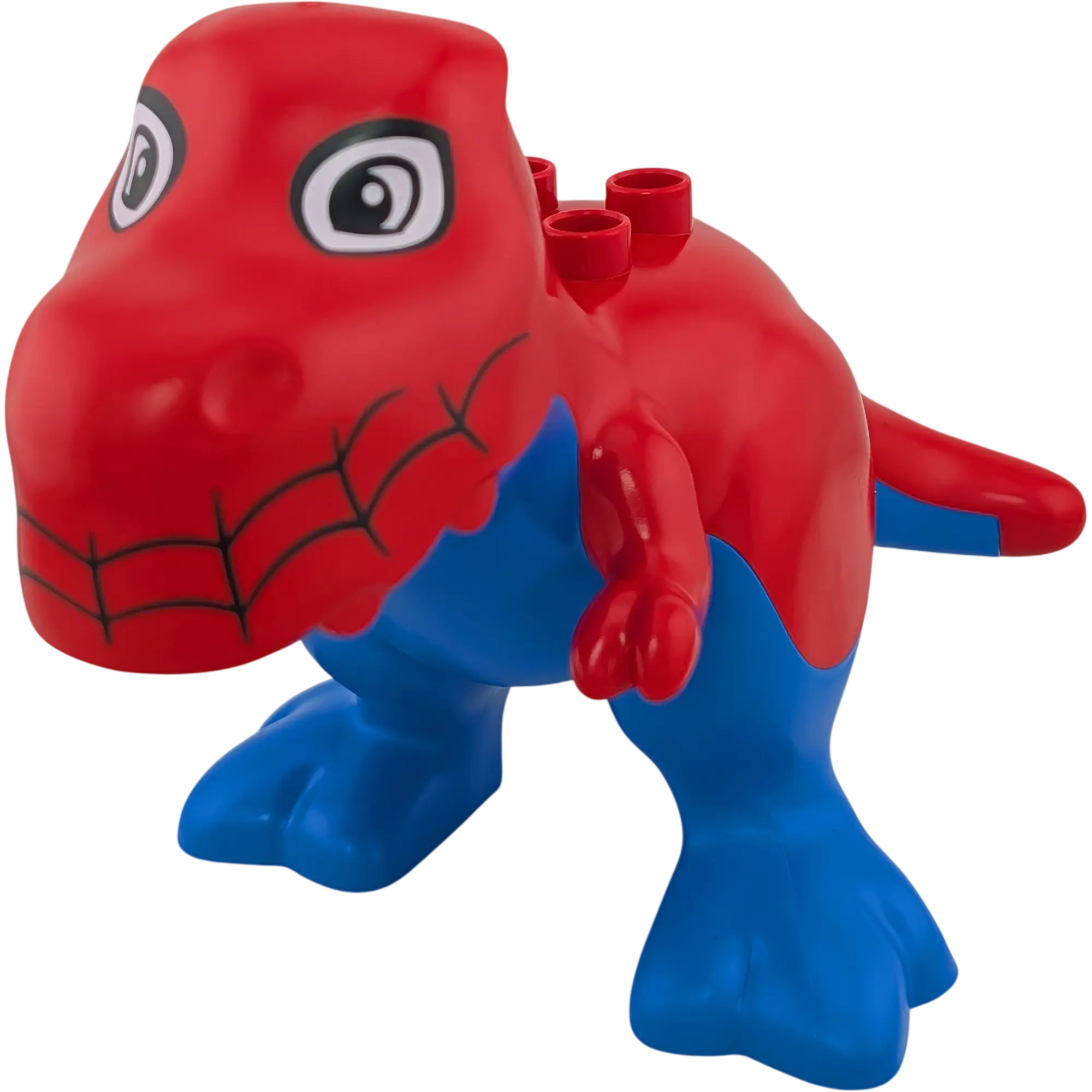 Lego Duplo Dinosaurier 31X5 Rot Blau mit beweglichem Maul Spinnennetz Spiderman Dino