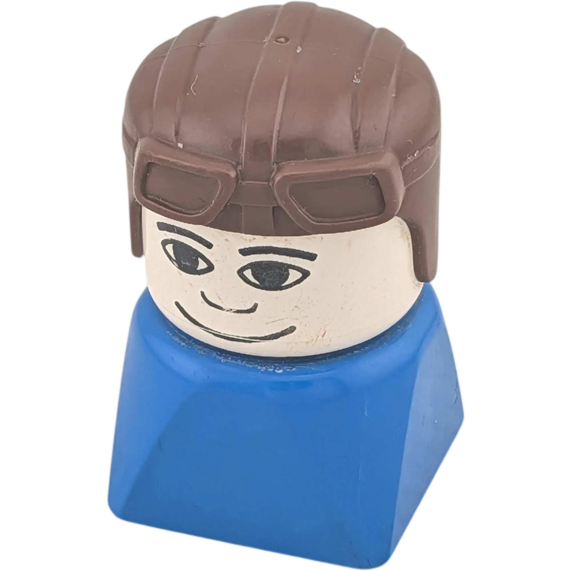 Lego Duplo älterer Figur Mann Braune Haare mit Brille Pilot