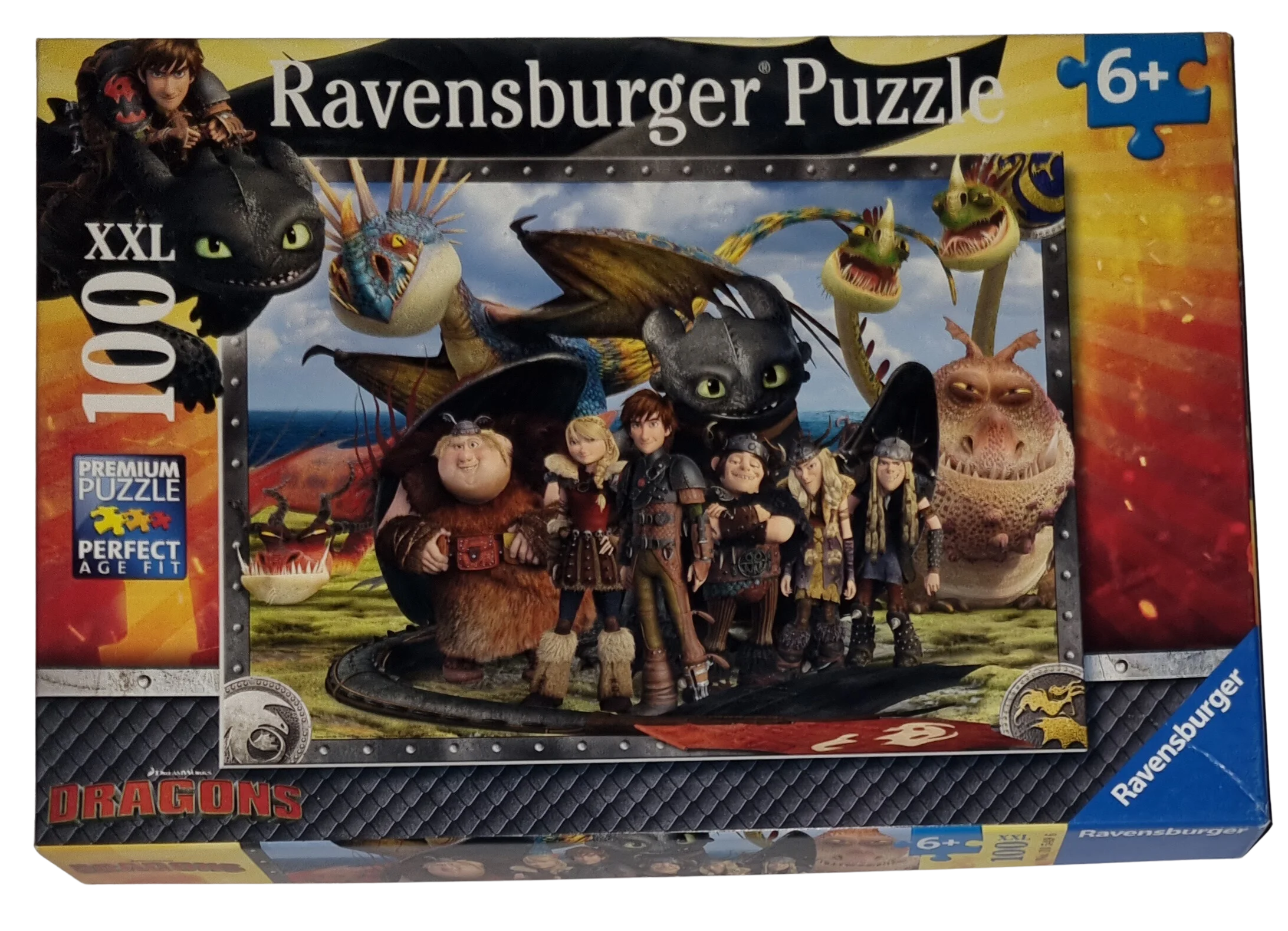 Ravensburger XXL 100 Teile Puzzle 105496 Ohnezahn und seine Freunde 