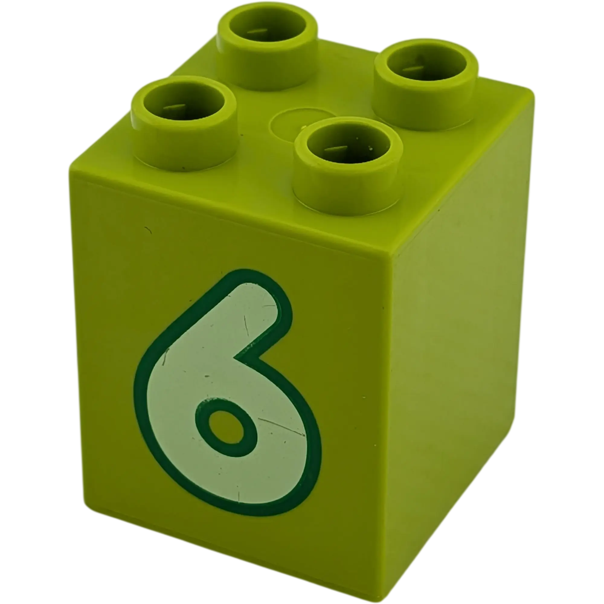 Lego Duplo 2x2x2 Stein Lime Zahl Sechs Hellgrün