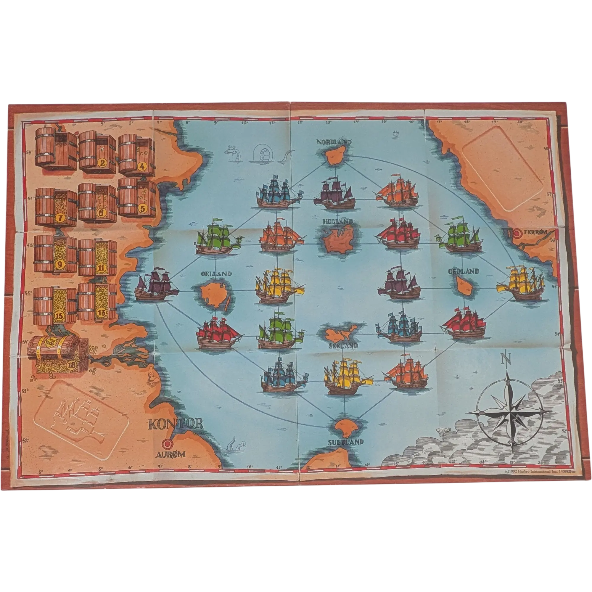Spielplan Spielbrett Parker der fliegende Holländer