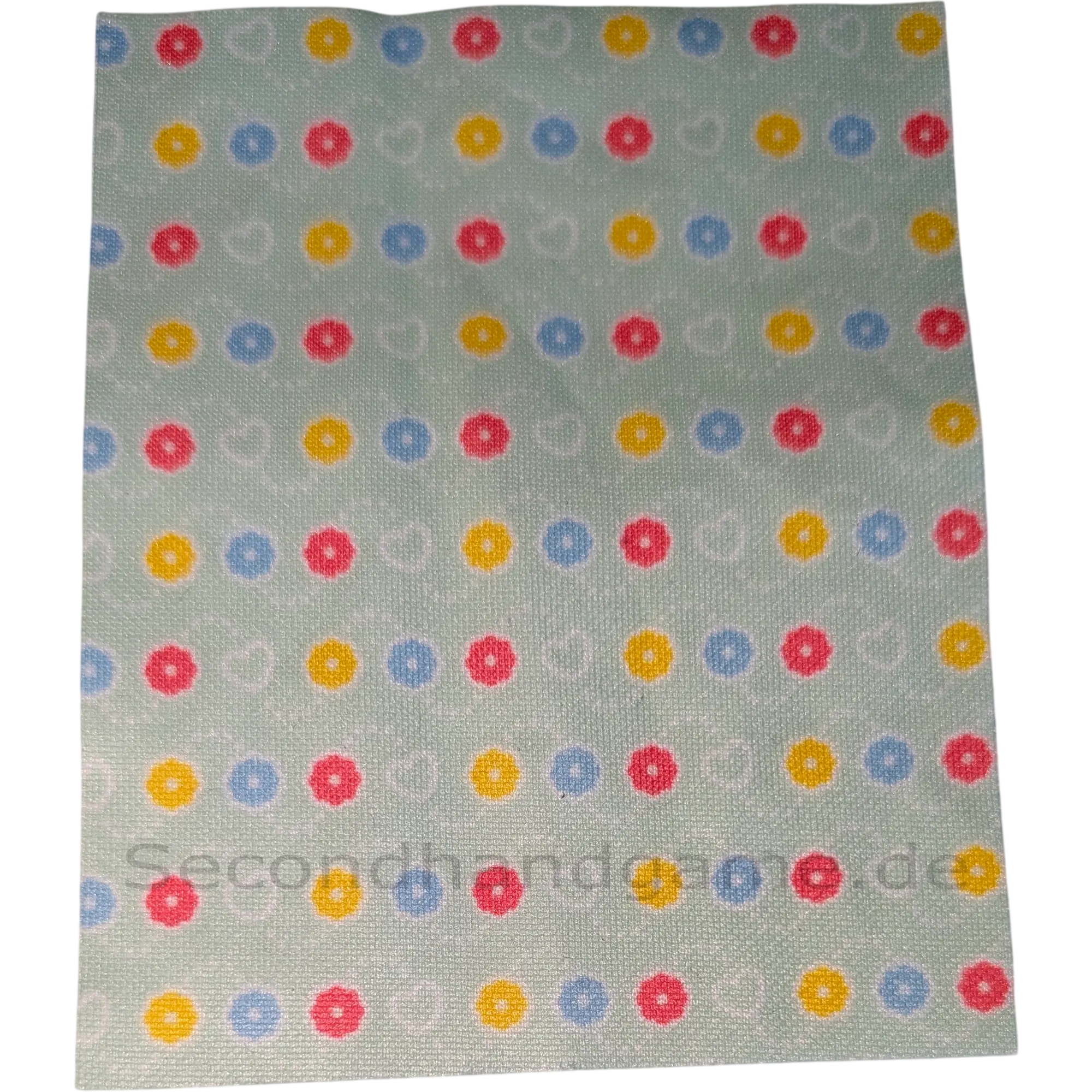 Lego Duplo Stoff Teppich Deko Haus Größe ca. 8x10cm Türkis mit Blumen