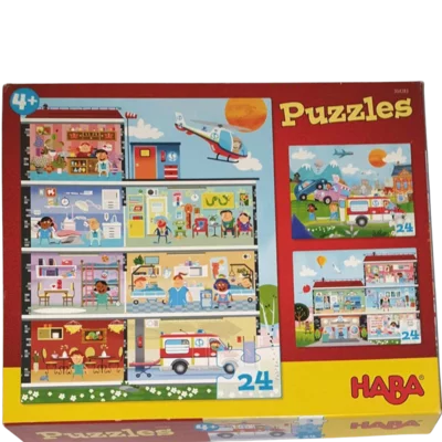 Haba Puzzles Kleines Krankenhaus 3x 24 Teile