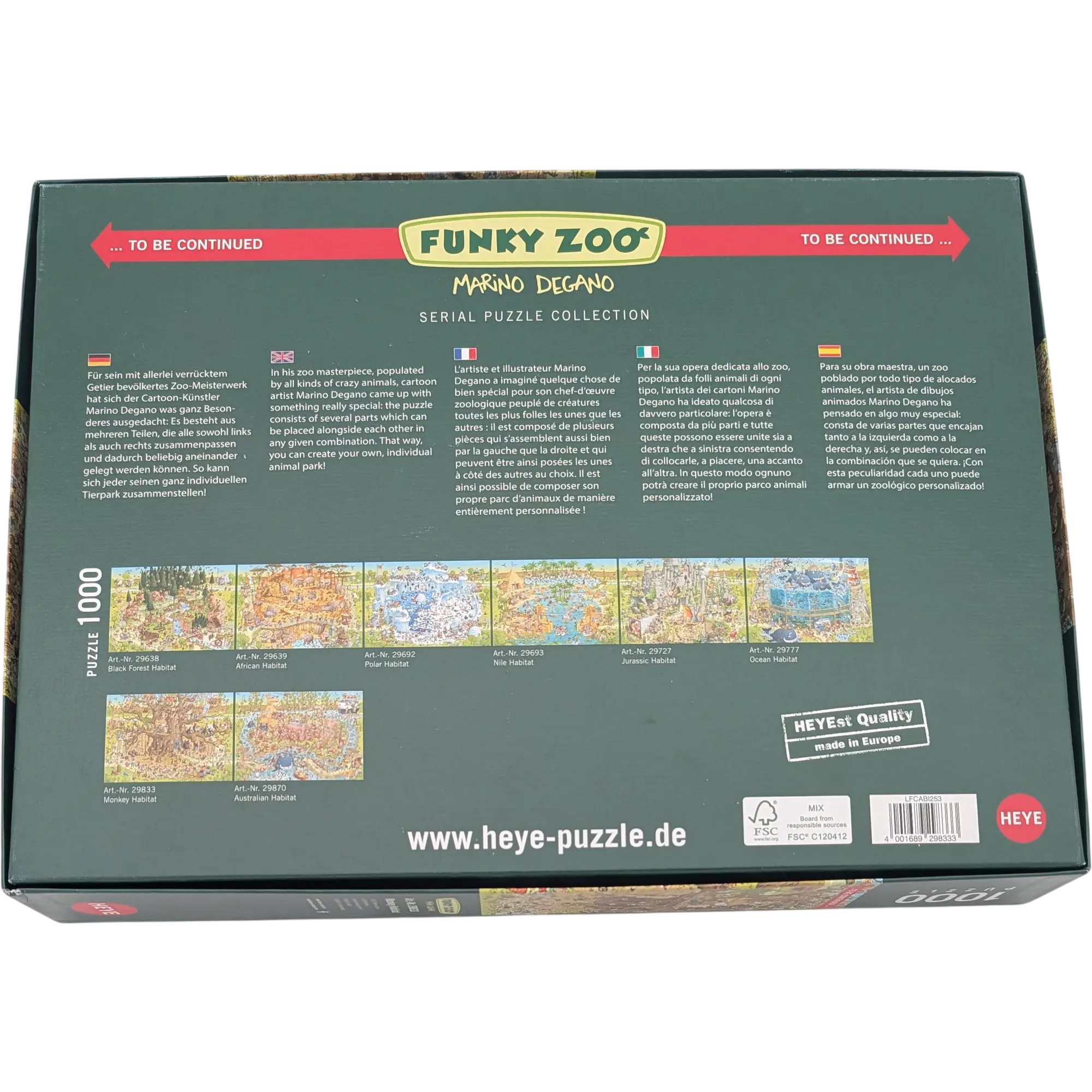 Heye Funky Zoo Puzzle 1000 Teile 29833 Monkey Habitat, Ansicht 2