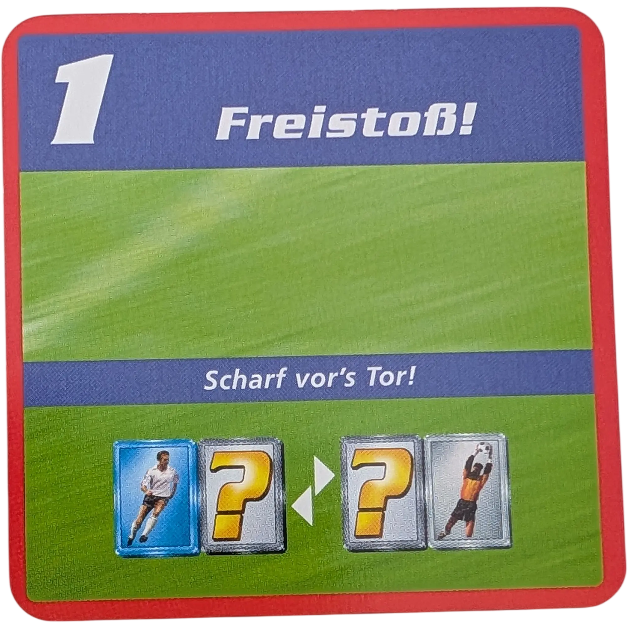 Kosmos Finale Ersatzteile Team Rot Taktikkarte Kampfstärke 1 Freistoß! Scharf vor's Tor!