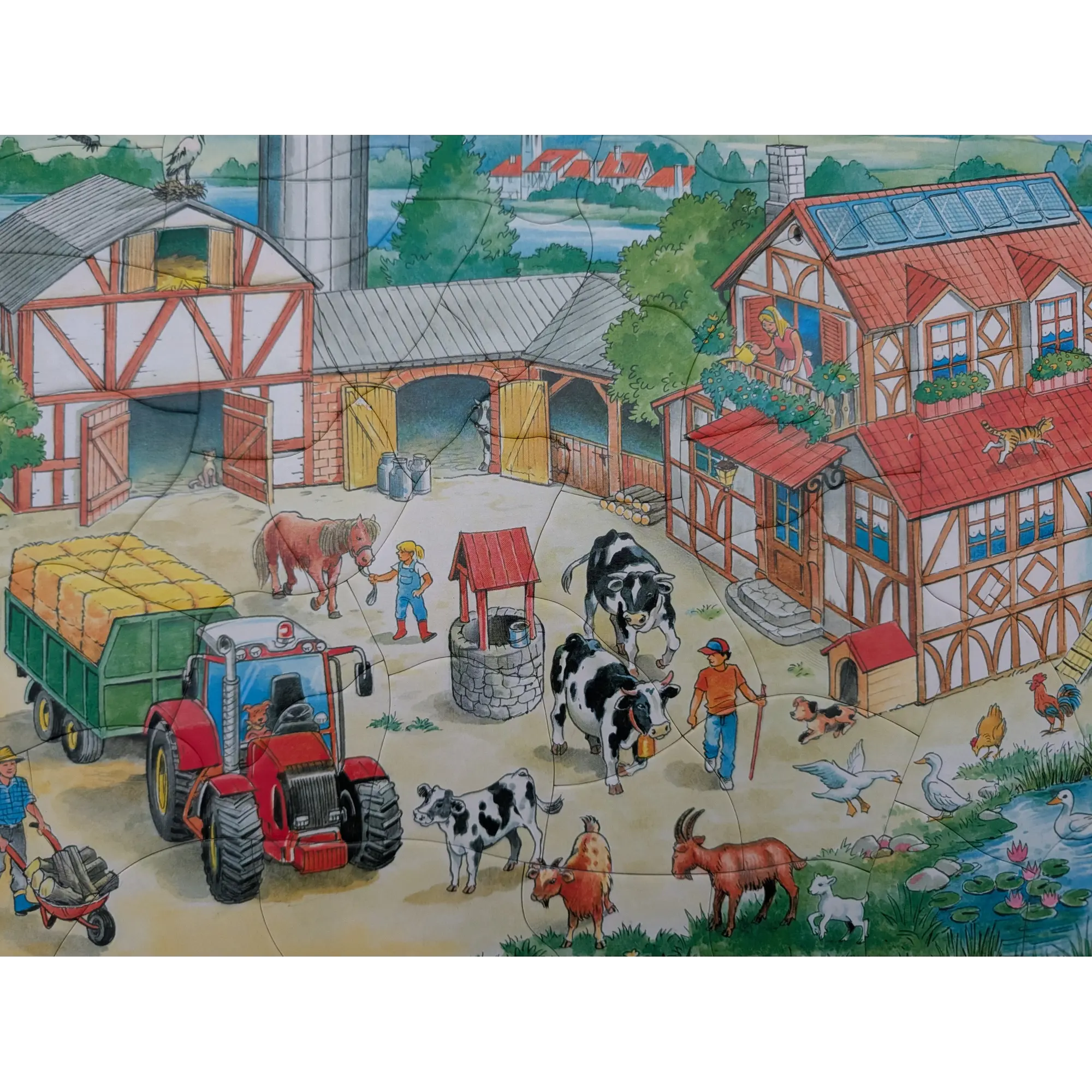 Innovakids Rahmenpuzzle Bauernhof mit Fachwerkhaus und Traktor 45 Teile 11001905, Ansicht 2