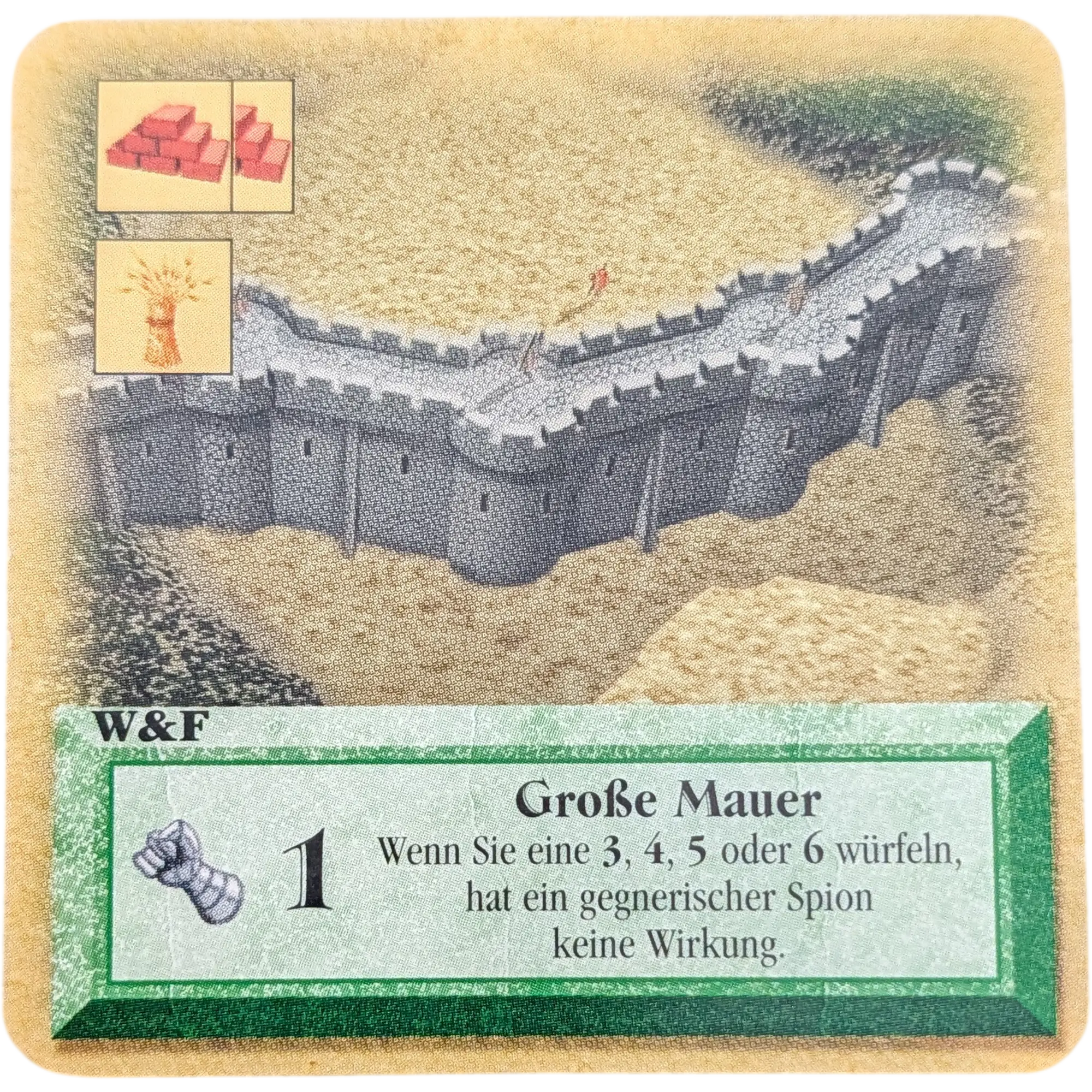 Kosmos Catan das Turnierset zum Kartenspiel Ersatzteile Karte Grün Große Mauer W&F