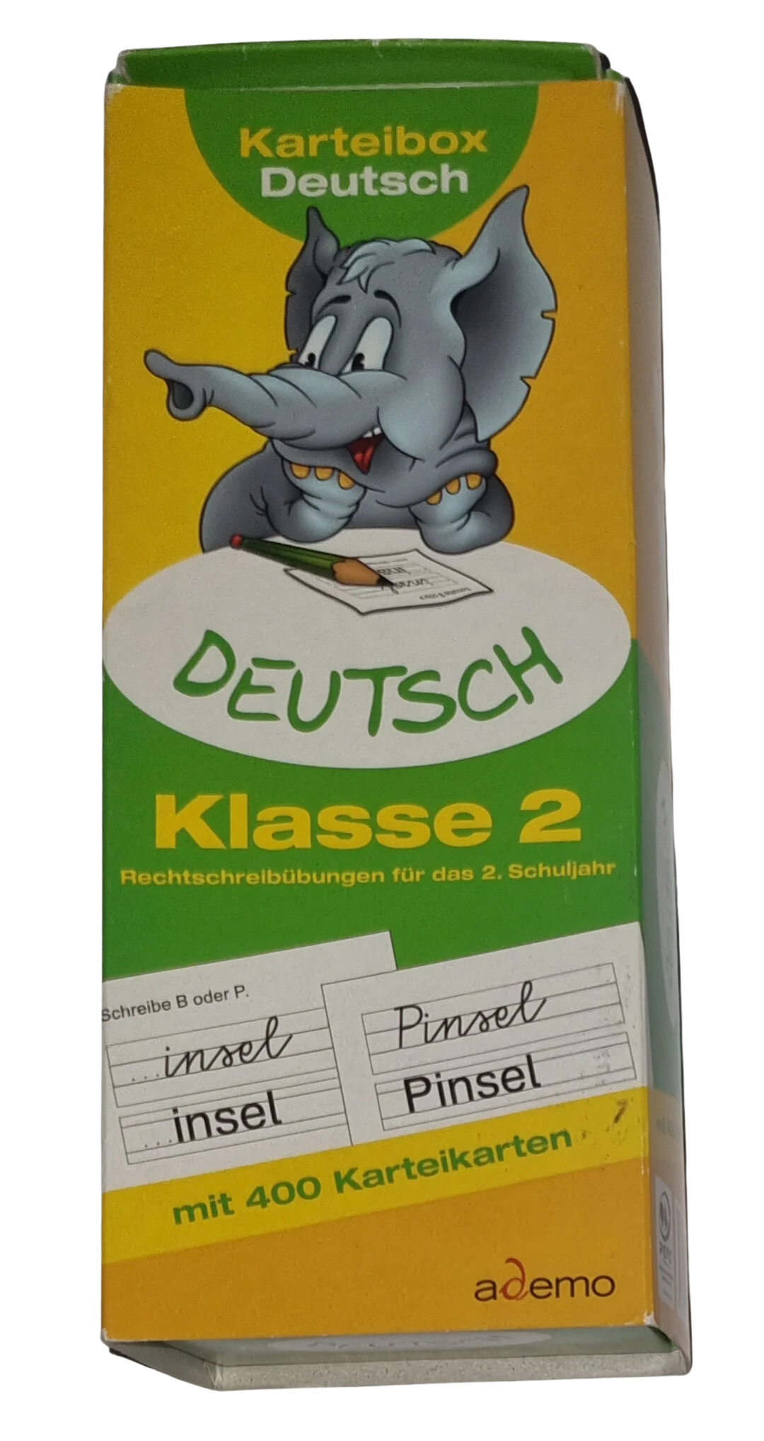 ademo Karteibox Deutsch Klasse 2 mit 500 Karteikarten