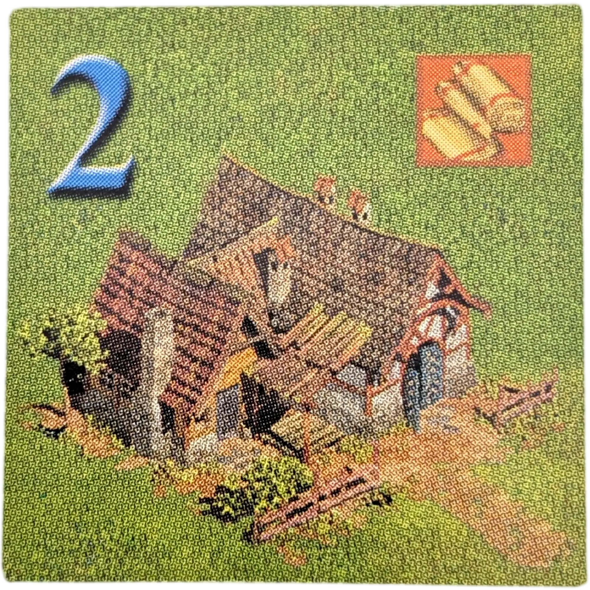 Kosmos Anno 1503 Ersatzteile Einwohnerkärtchen Grün Pionier/Siedler Zahl Blau, Ansicht 2