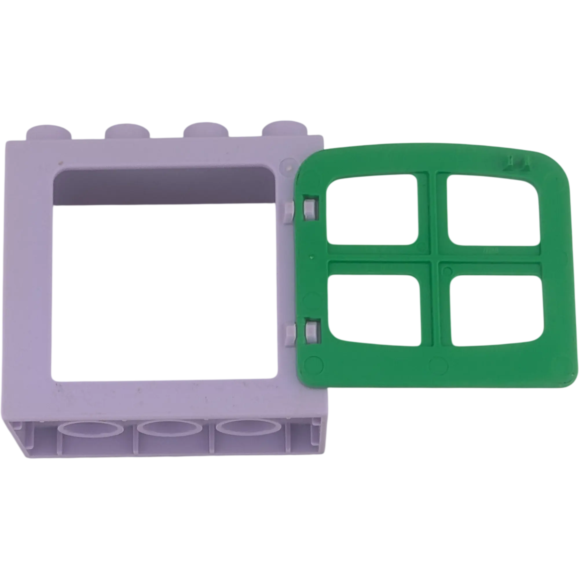 Lego Duplo 61649 Fensterrahmen Lavendel Helllila 2x4 mit vier kleinen Fenstern Mittelgrün