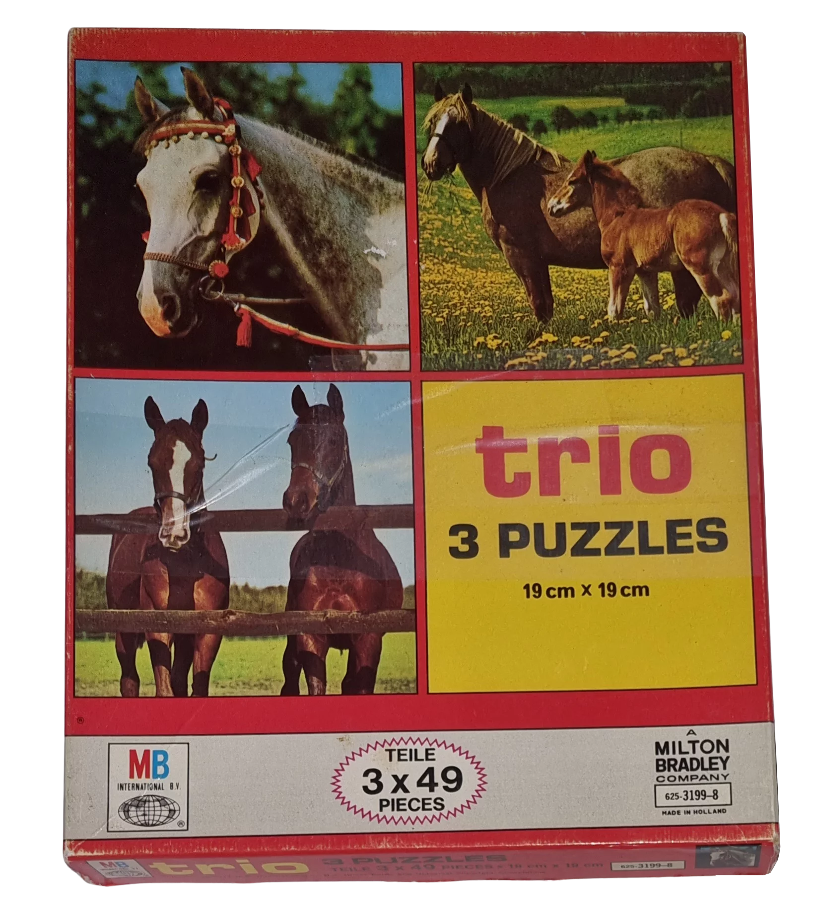 MB Trio Serie Puzzle 3 x 48 Teile 62531998 Pferde