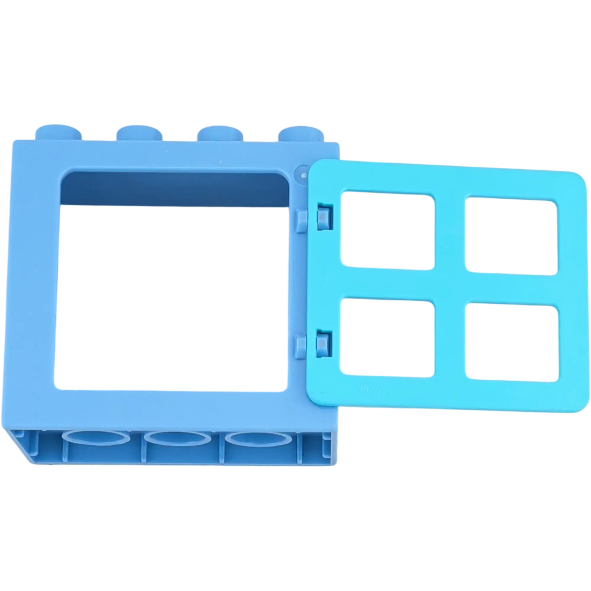 Lego Duplo 61649 Fensterrahmen Blaugrau mit 4 Azur Fenstern