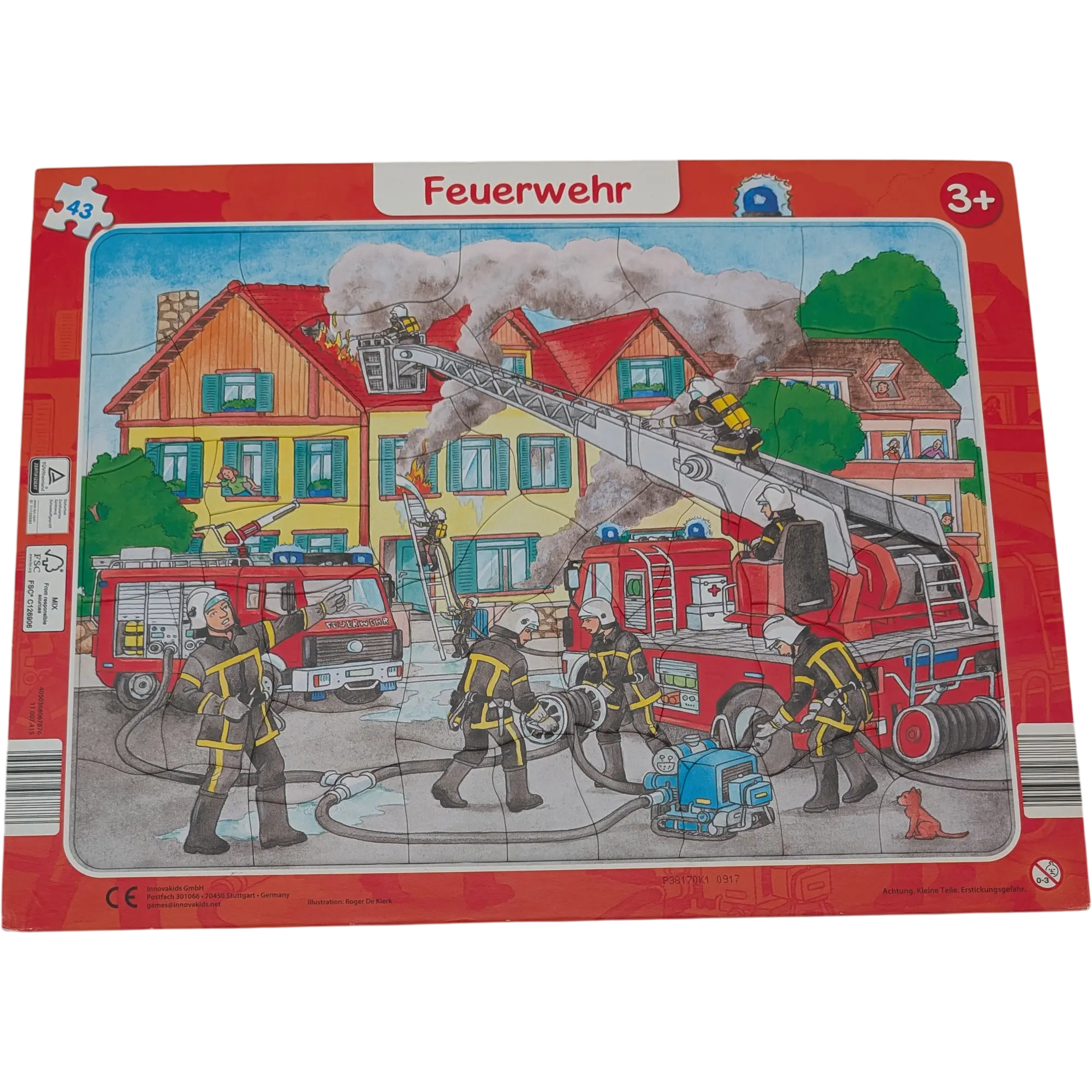 Innovakids Rahmenpuzzle Feuerwehr im Einsatz 43 Teile