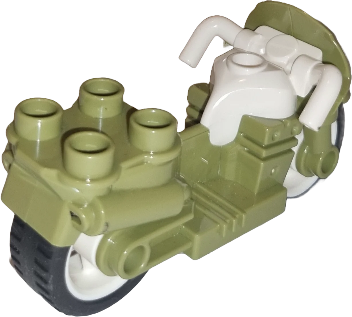 Lego Duplo Motorrad Mofa Kaki Farben 