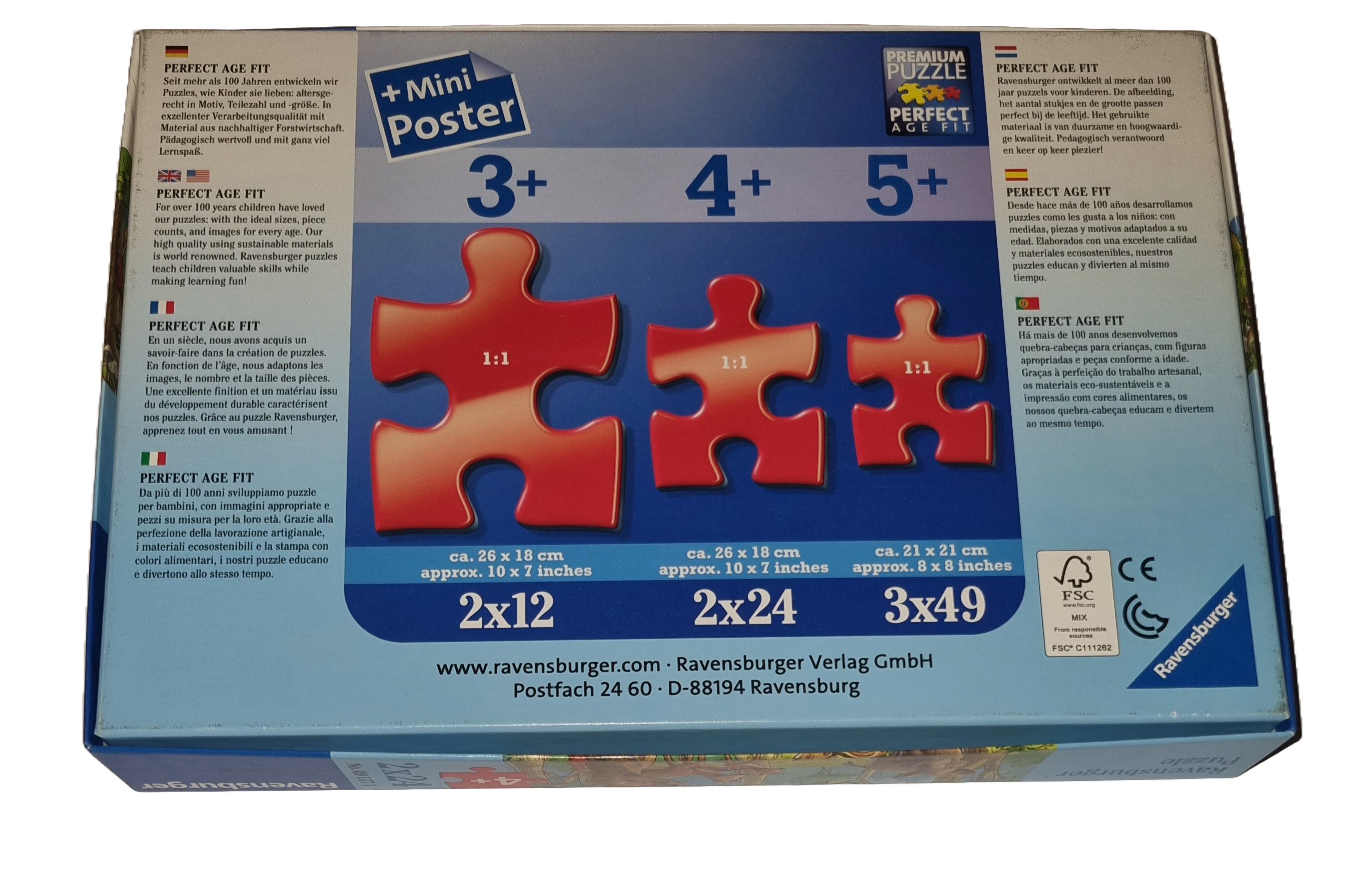 Ravensburger Premium Puzzle Tiere des Waldes 2x24 Teile 091171