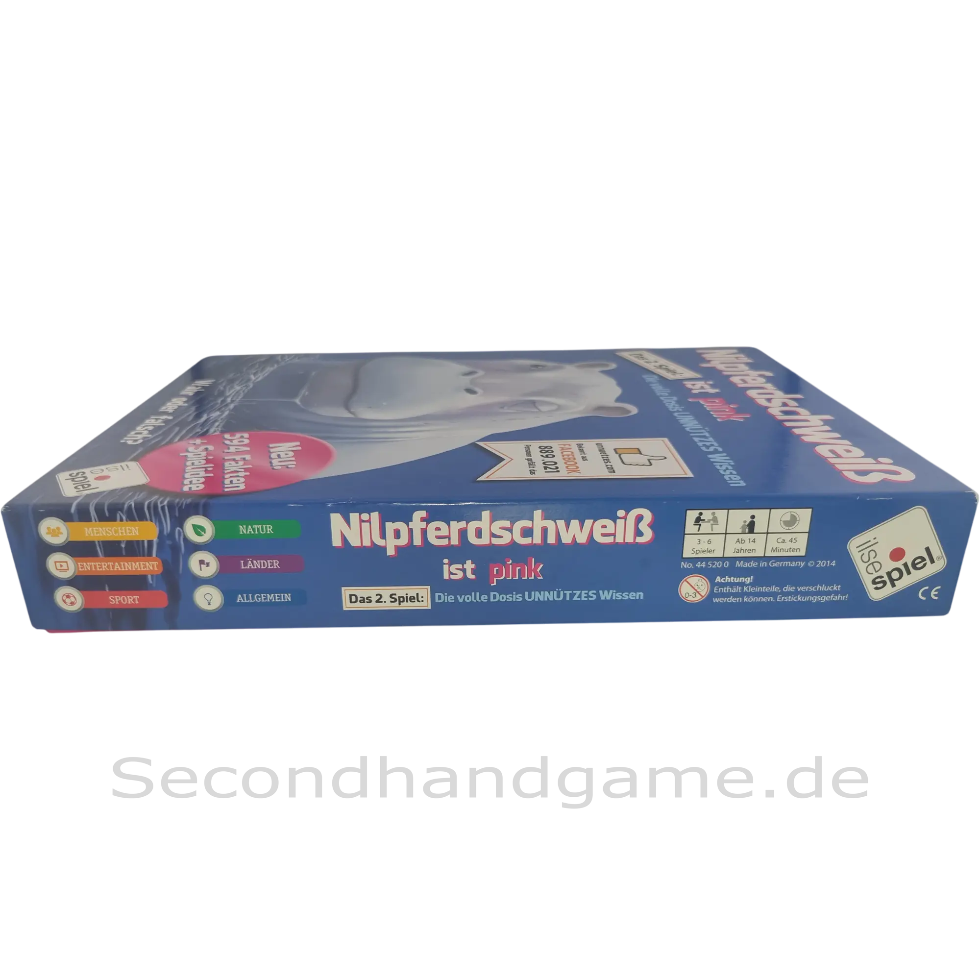 ilsespiel Wissensspiel Nilpferdschweiß ist pink 445200, ab 14 Jahren
