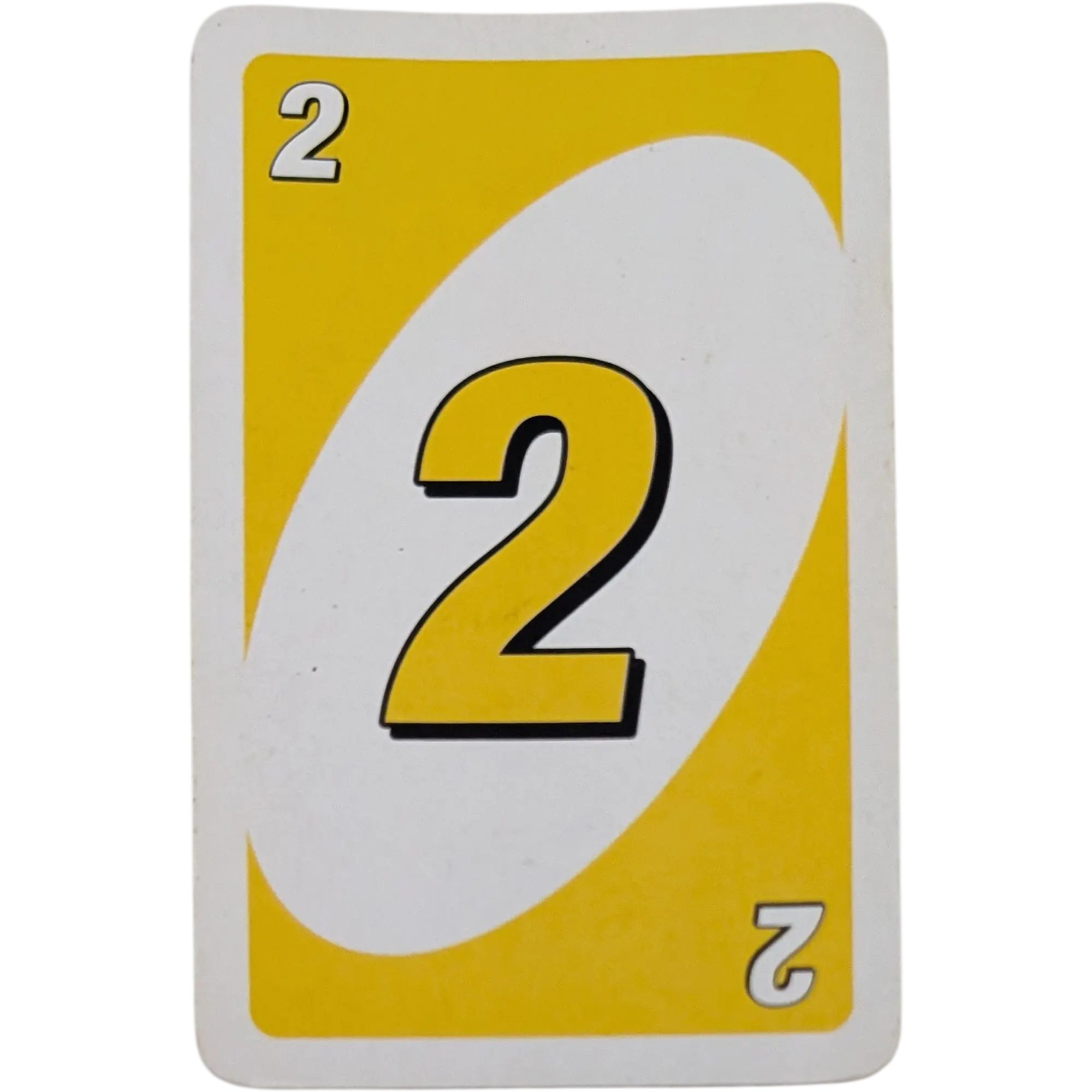 Mattel Uno Ersatzkarte Zahl Zwei Gelb 