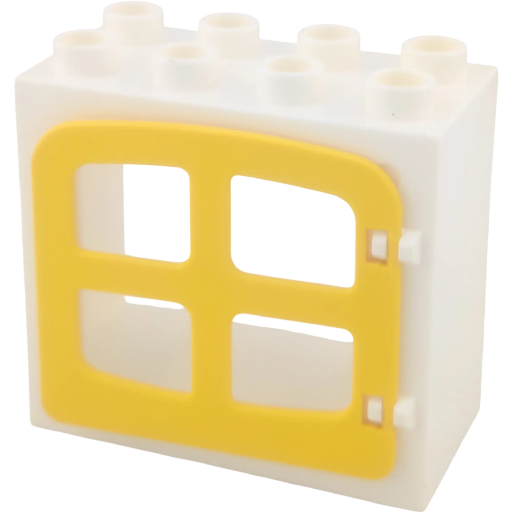 Lego Duplo 61649 Fensterrahmen Weiß mit vier kleinen Fenstern Gelb 2x4