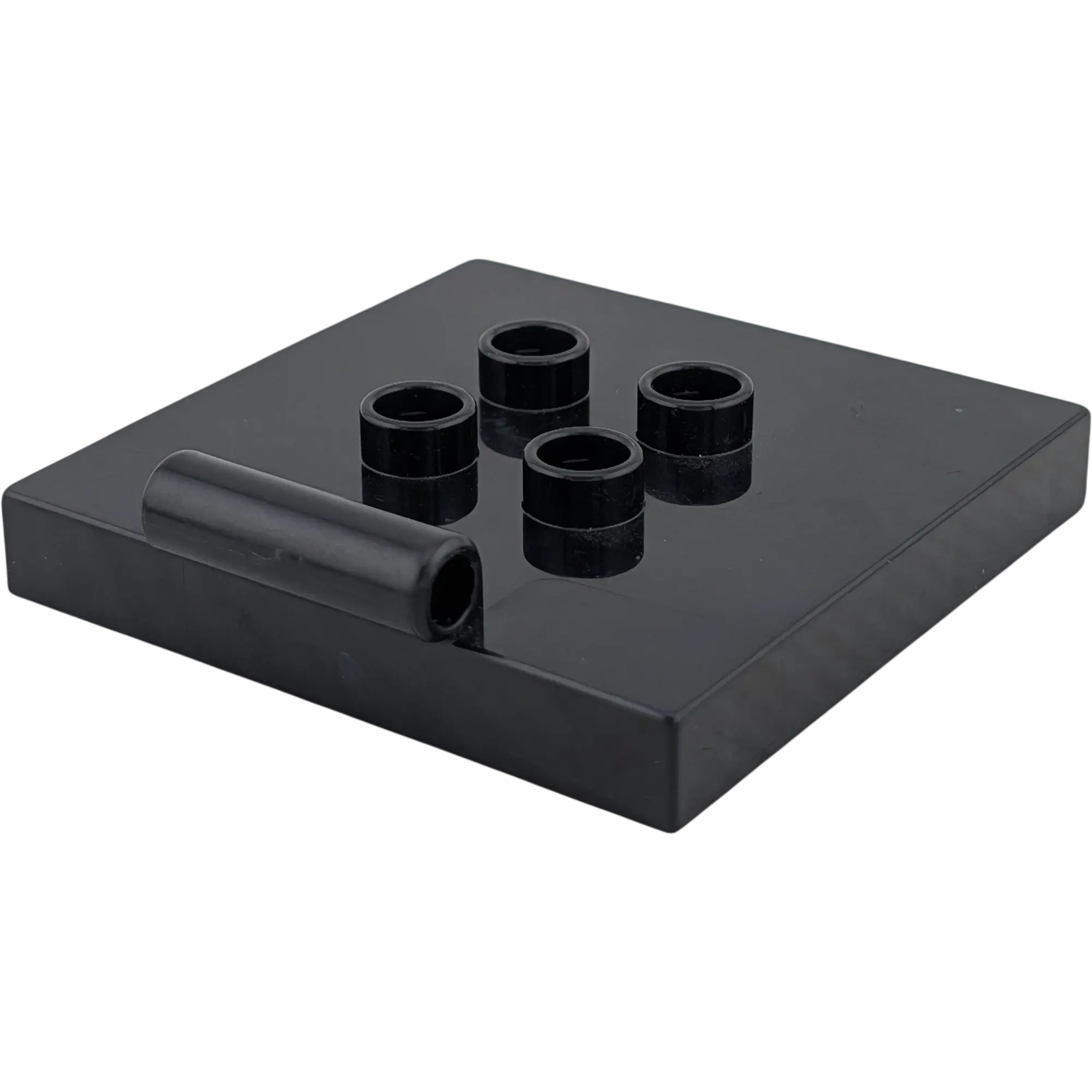 Lego Duplo 89465 Schwarz mit 4 Noppen in der Mitte und Scharnier für Kipp Aufsatz Auto Truck Container