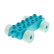 Lego Duplo Eisenbahn Anhänger Azur Blau