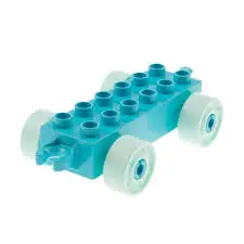 Lego Duplo Eisenbahn Anhänger Azur Blau