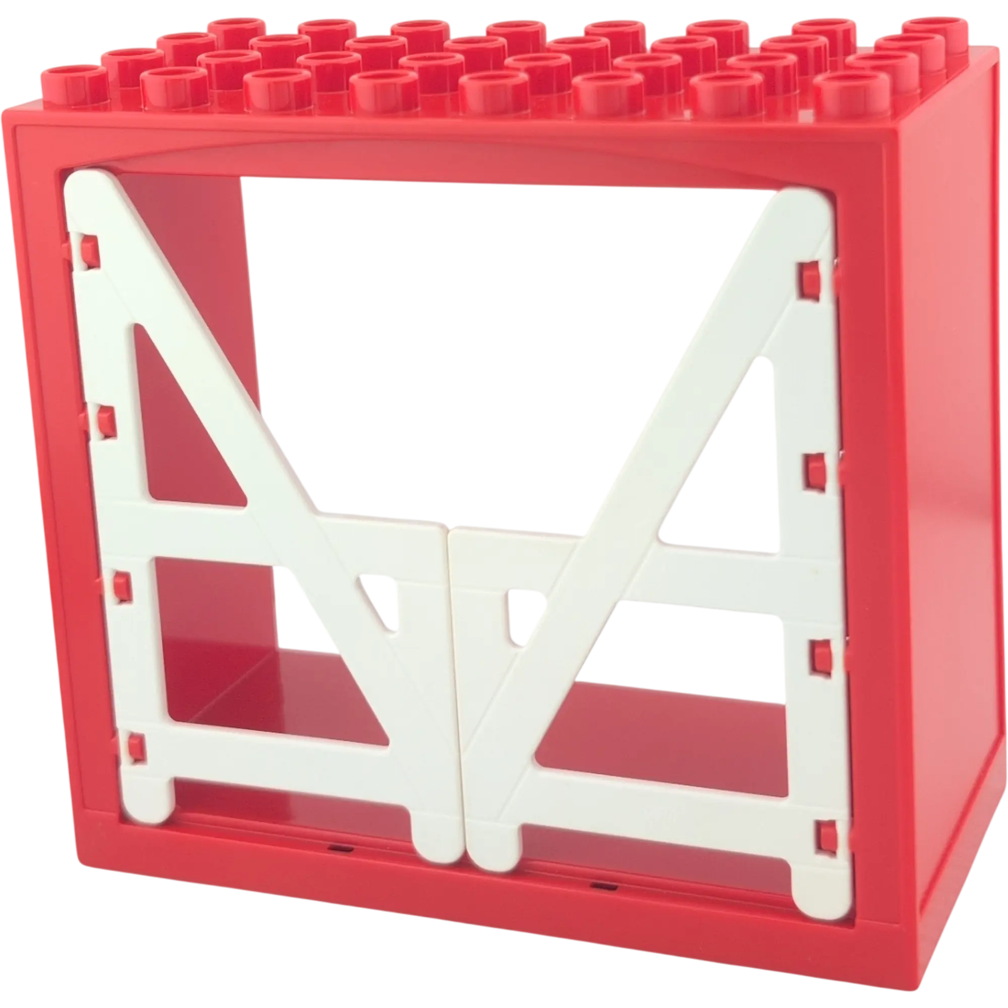 Lego Duplo 06432 Rot Verkaufsstand Kiosk mit zwei weißen Türen Scheune