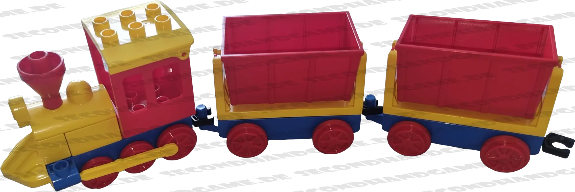 Lego Duplo Eisenbahn Schiebelock mit 2 Anhänger