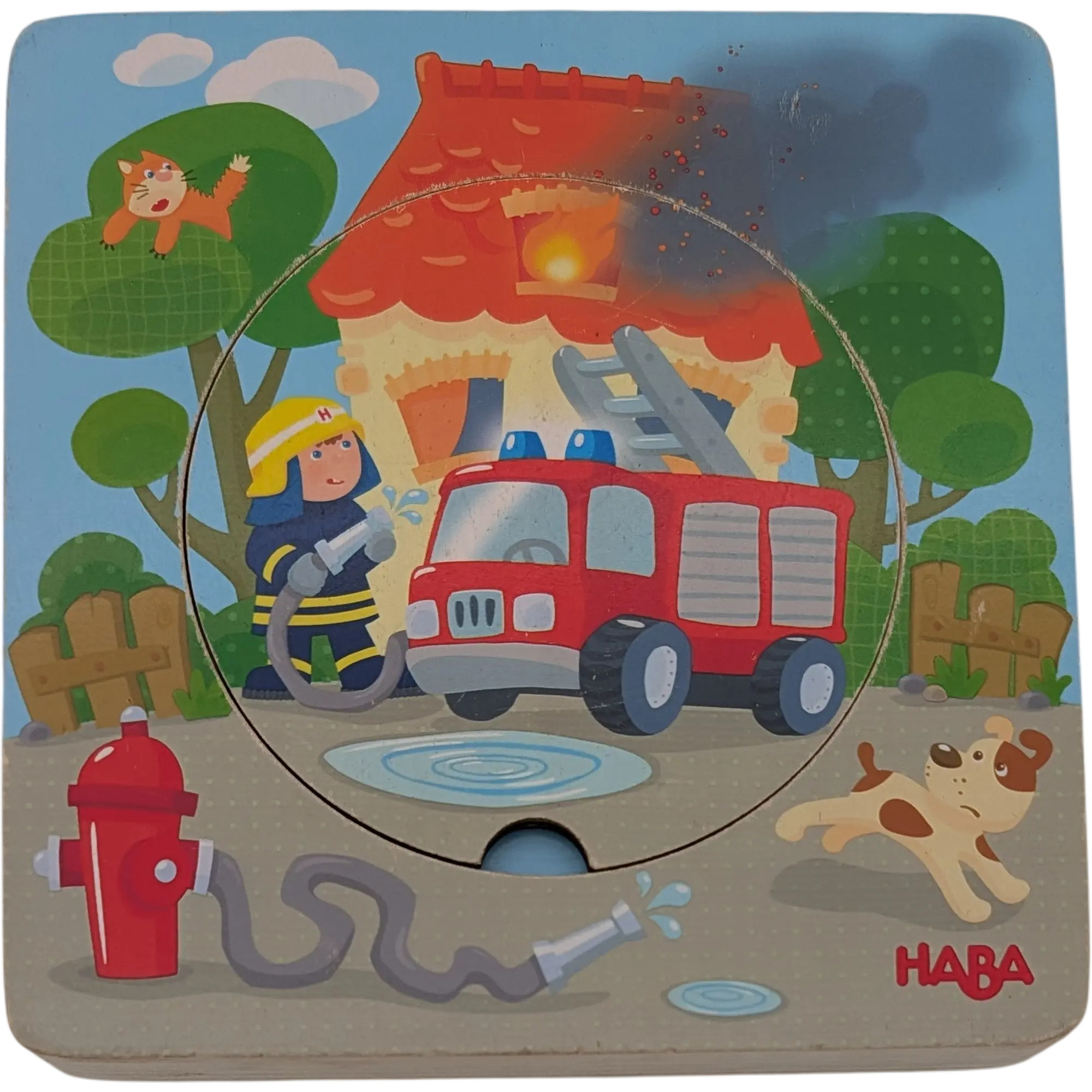 Haba Holzpuzzle 5 Teile Feuerwehr 303252