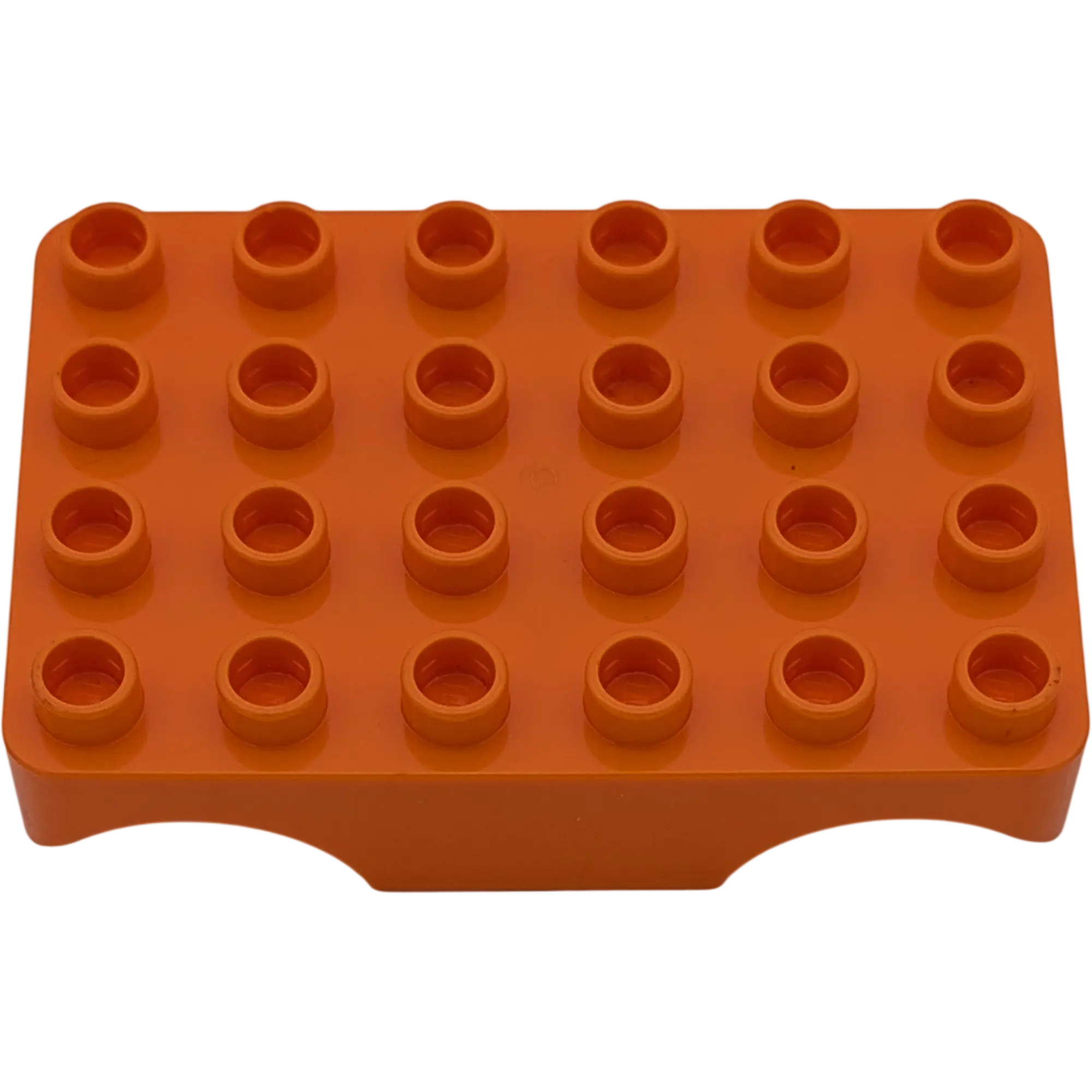 Lego Duplo Toolo 24180 Platte 4x6 Orange mit Vertiefung für vier Räder Fahrgestell