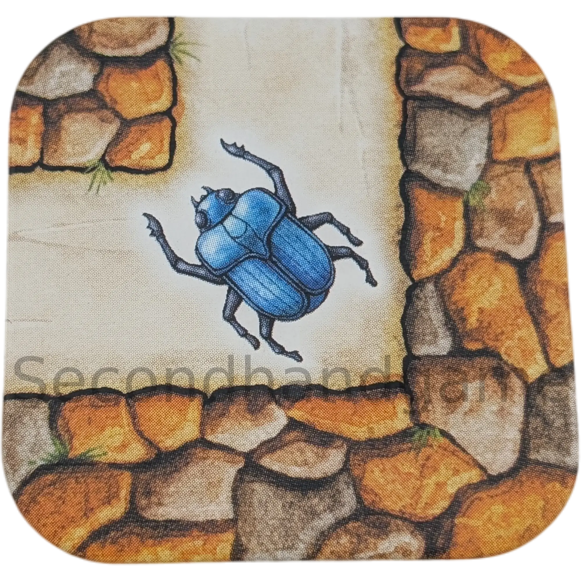 Das verrückte Labyrinth Ersatzteile Schiebekarte Kurve mit Käfer Blau