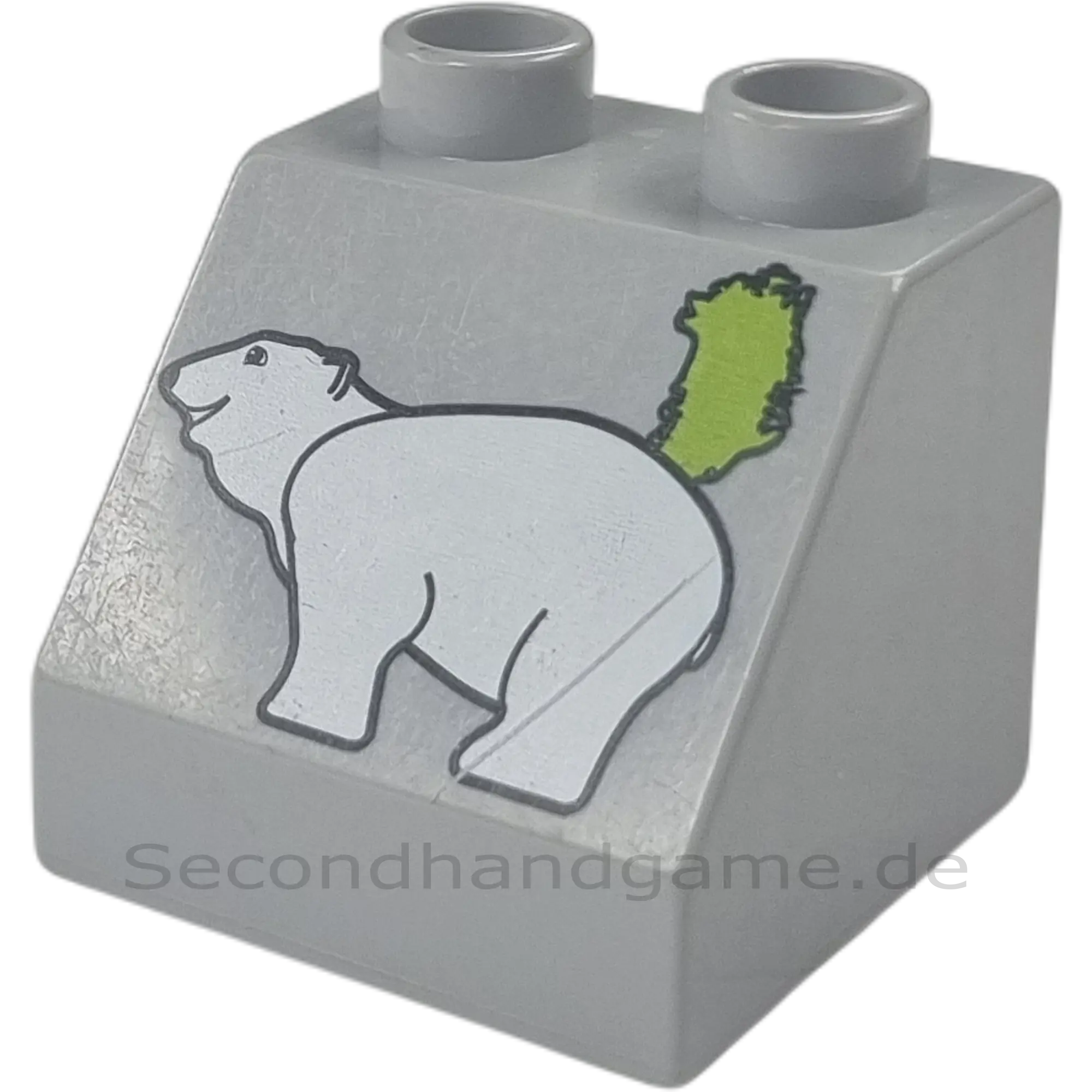 Lego Duplo 6474 Schrägstein 2x2x1 Grau Eisbär