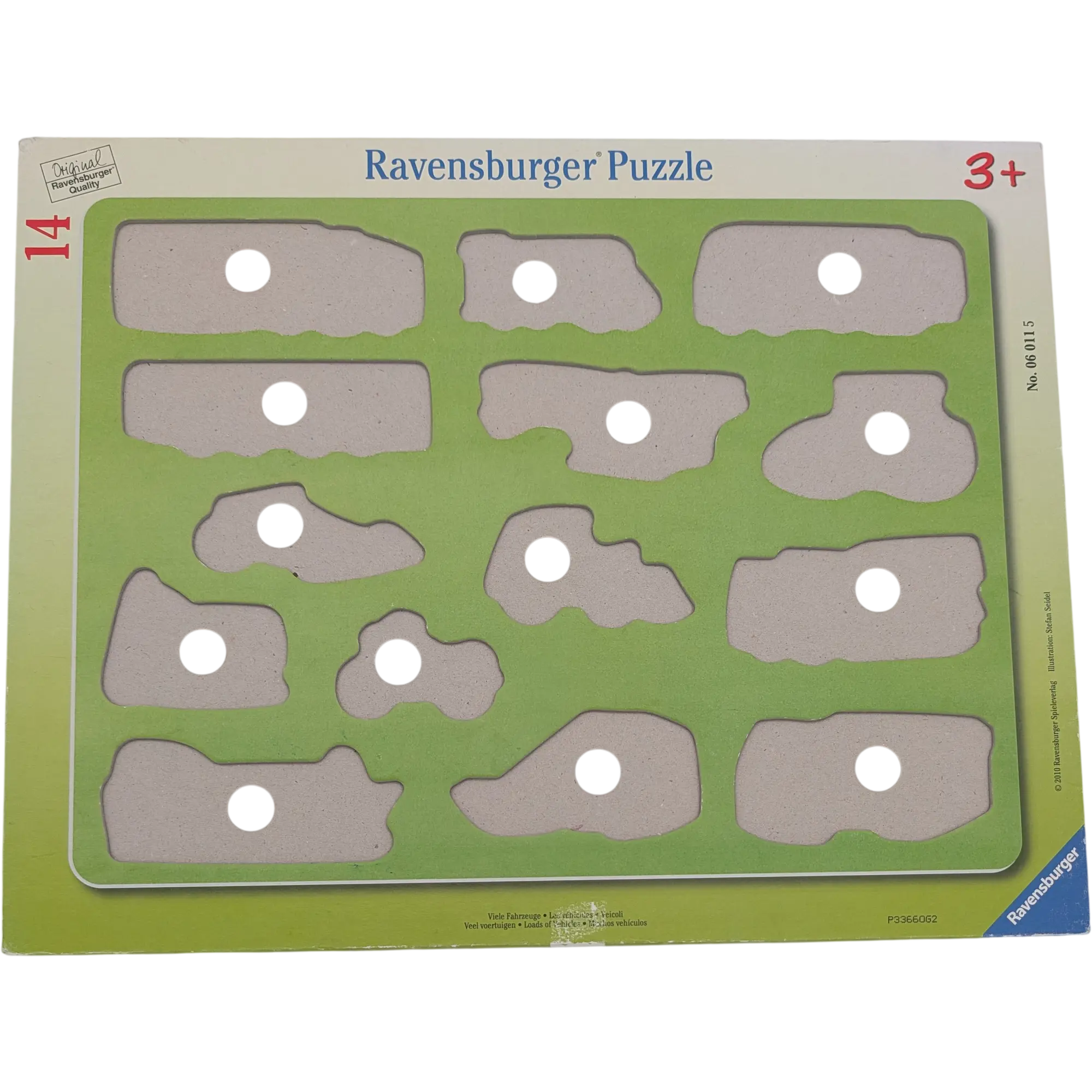 Ravensburger Rahmenpuzzle Grifflochpuzzle 14 Teile Viele Fahrzeuge 060115, Ansicht 2