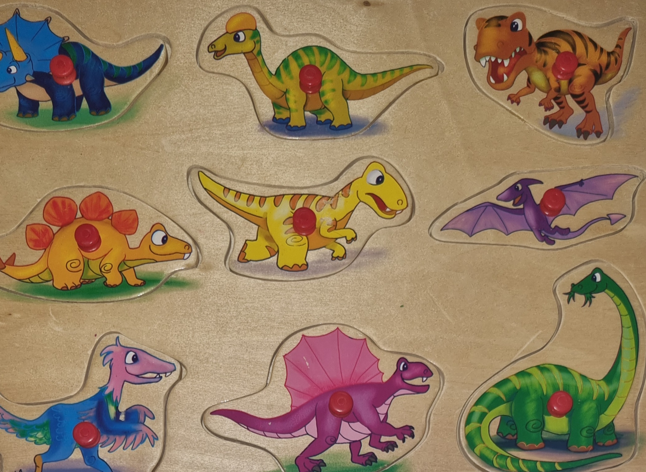 Eichhorn Holzpuzzle 9 Teile Dinosaurier