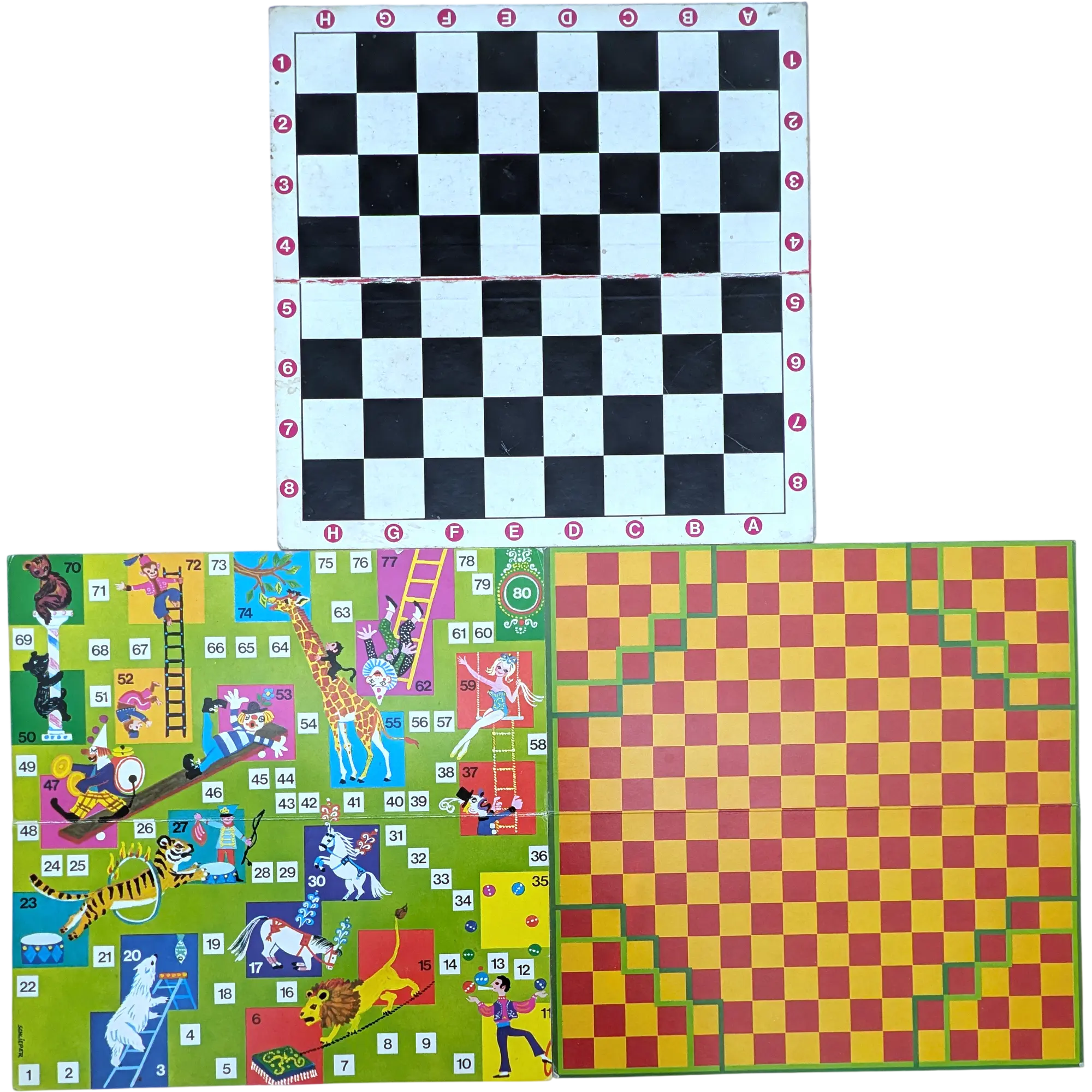 Schmidt Spielesammlung Mensch ärgere dich nicht, Mühle, Dame, Halma, Domino, Ecka, Leiterspiel 6021203