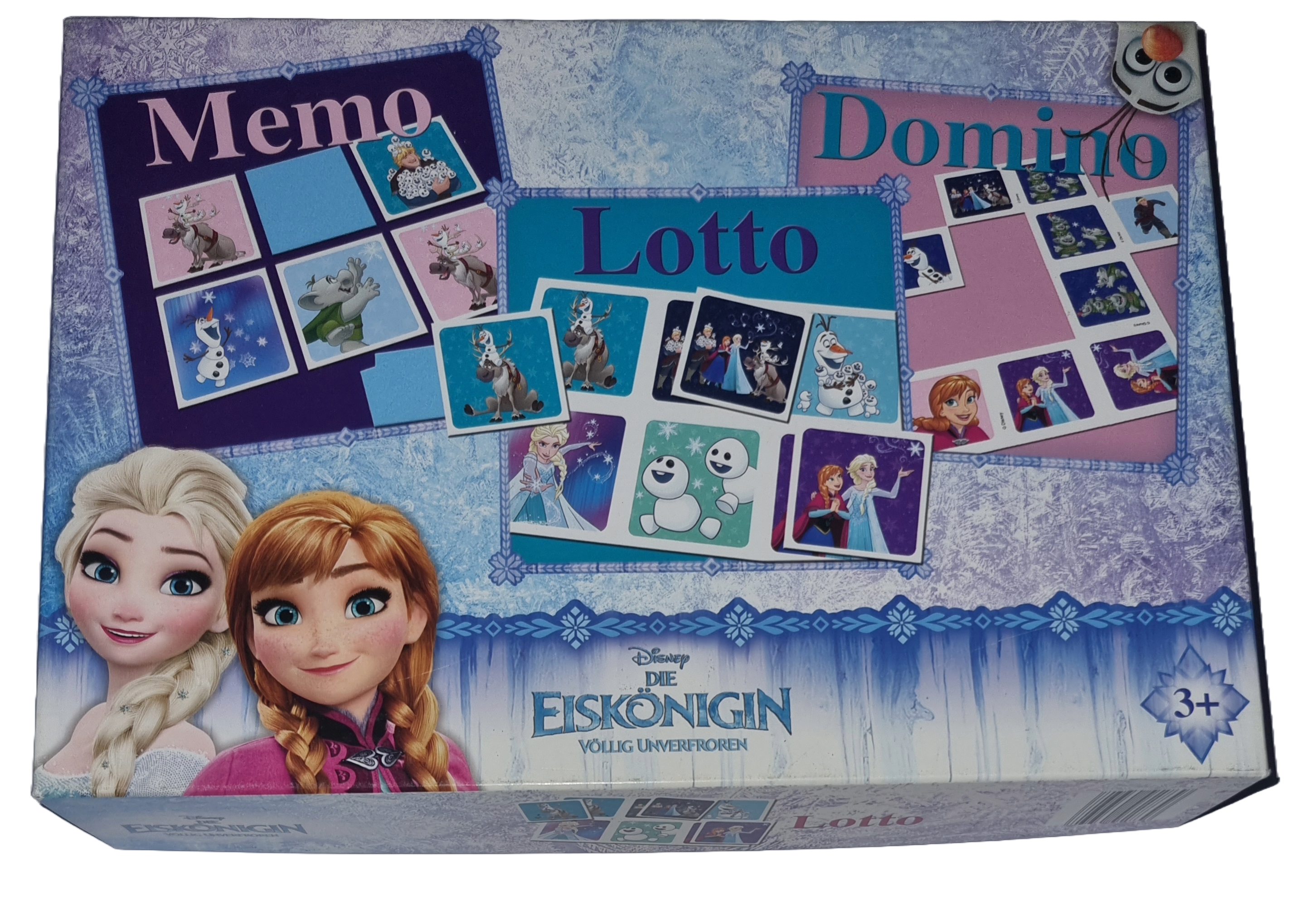 Disney Die Eiskönigin völlig unverfroren Memo Lotto Domino Spielbox 3in1