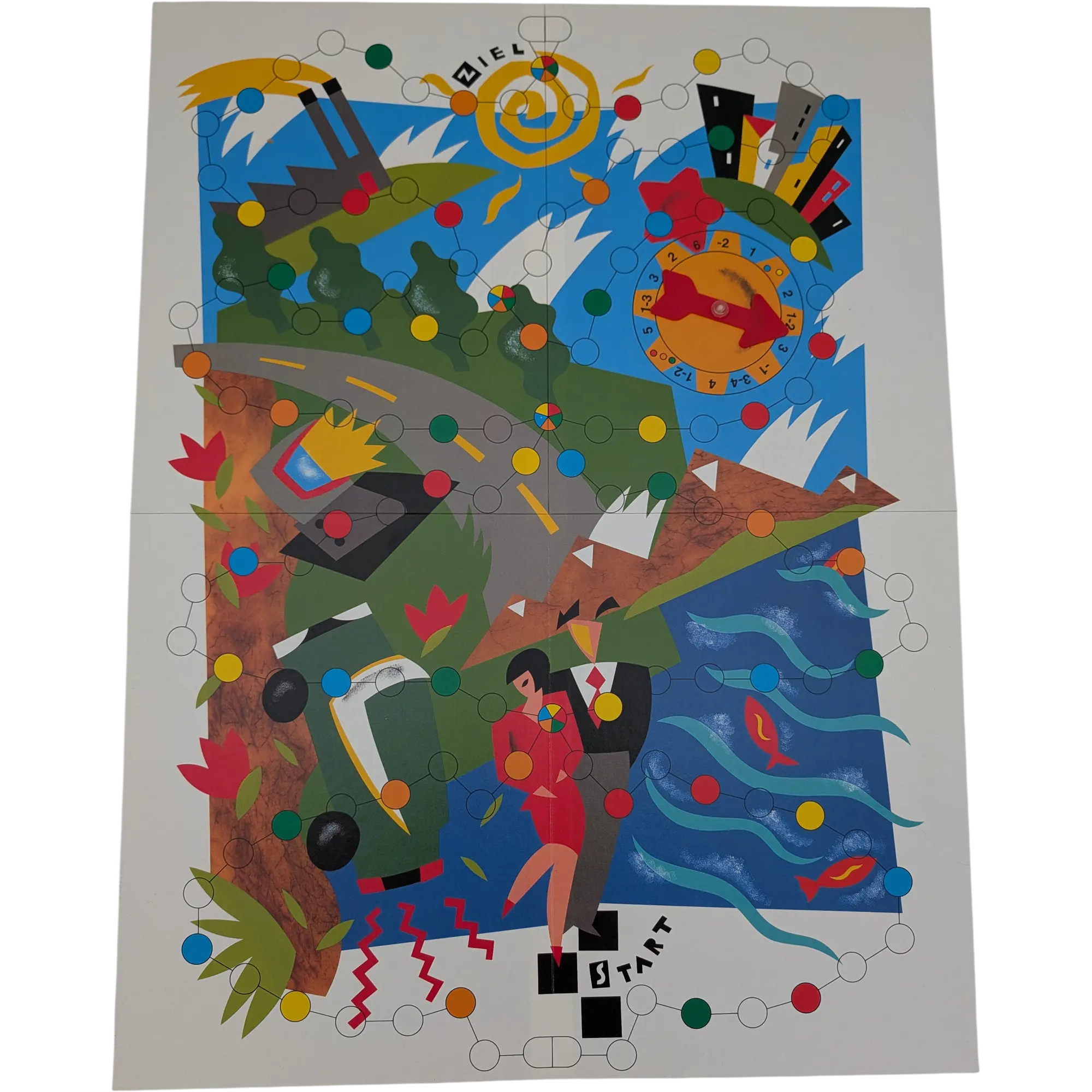 Spielplan Spielbrett Globolog Sie Welt Spielend entdecken Spielplan + Anleitung