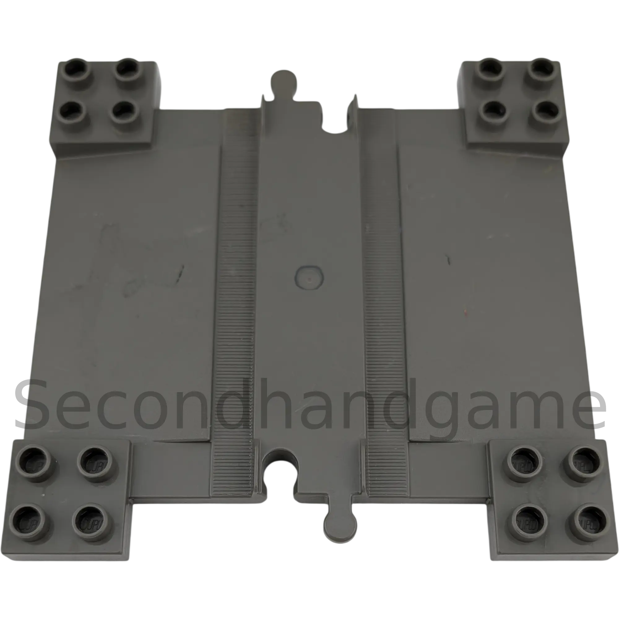 Lego Duplo Schiene Bahnübergang Dunkelgrau