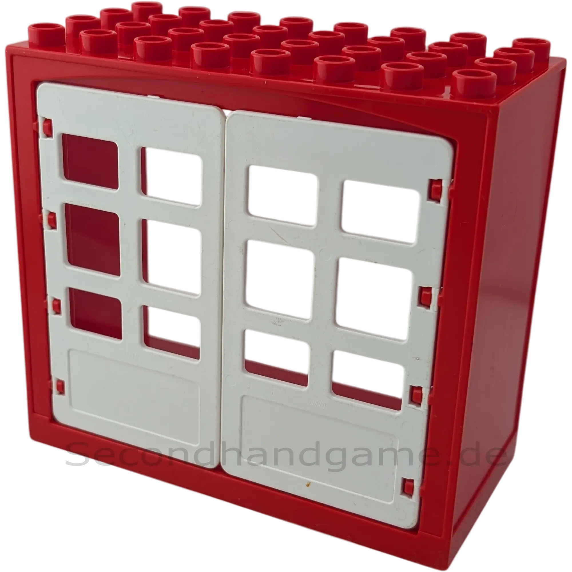 Lego Duplo 06432 Rot Verkaufsstand Kiosk mit zwei weißen Türen Feuerwehrhaus